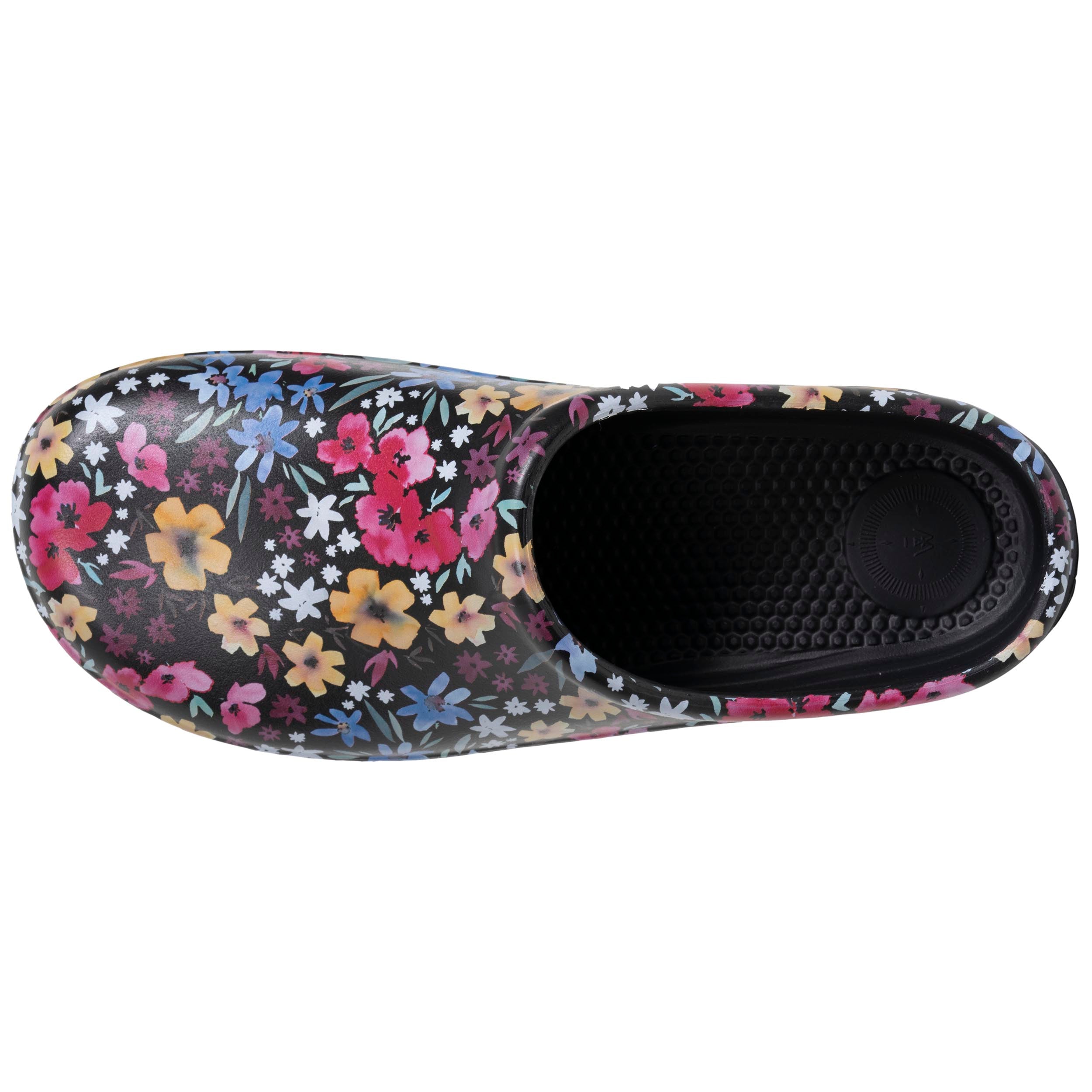 isotoner-sabots-de-jardin-femme-imprim-noir-fleuri-everywear image 2