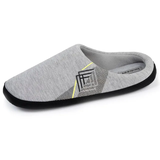 isotoner-chaussons-mules-homme-jersey-gris-fonc image 1