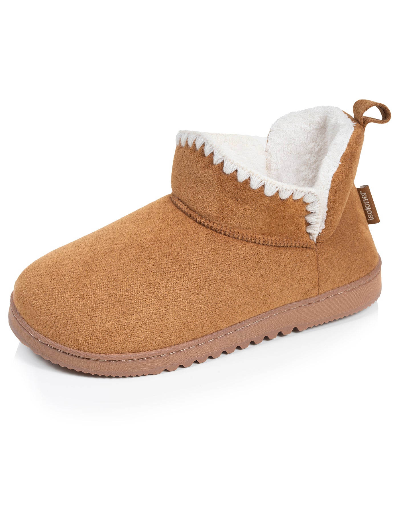 isotoner-chaussons-bottillons-femme-camel-broderies image 6