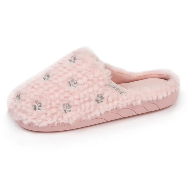 isotoner-chaussons-mules-junior-rose-chat image 1