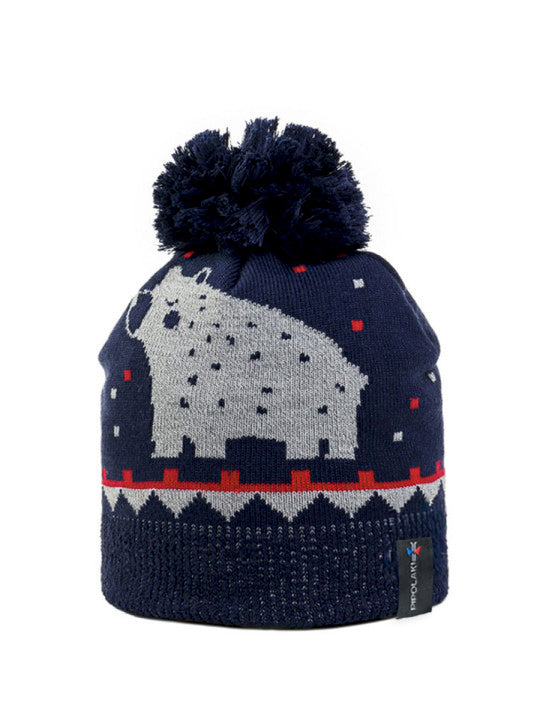 pipolaki-bonnet-cirta-enfant-motifs-renard-et-ours-doublure-polaire image 4