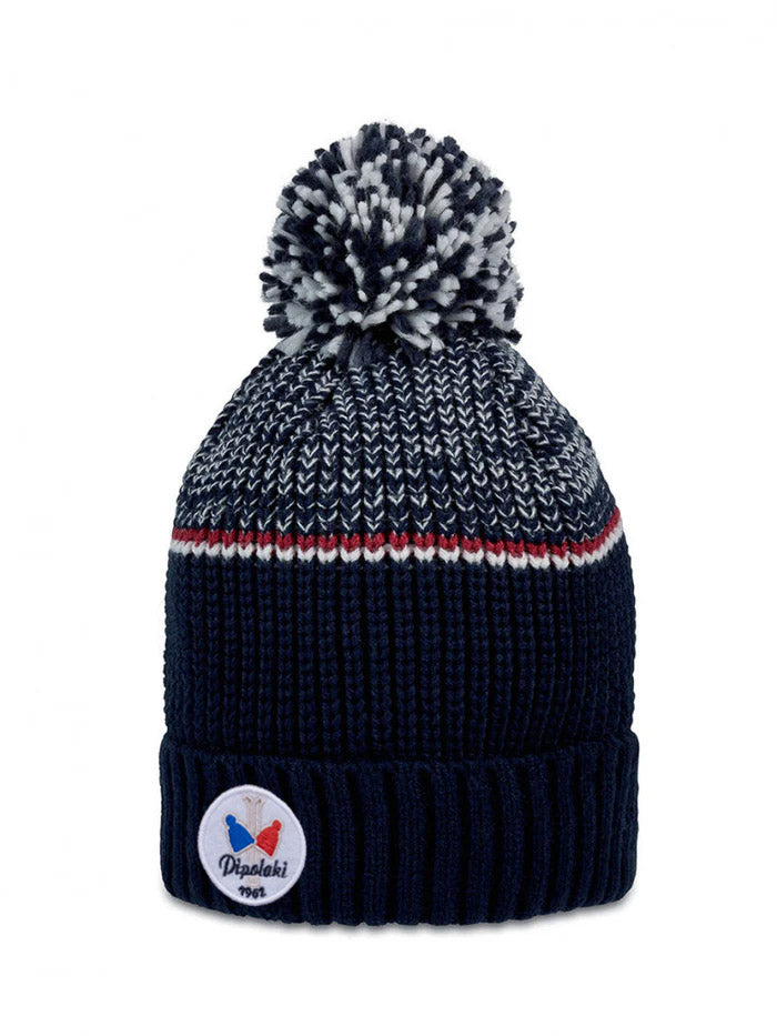 pipolaki-bonnet-lespi-mixte-r-tro-pompon-bicolore-polaire image 1