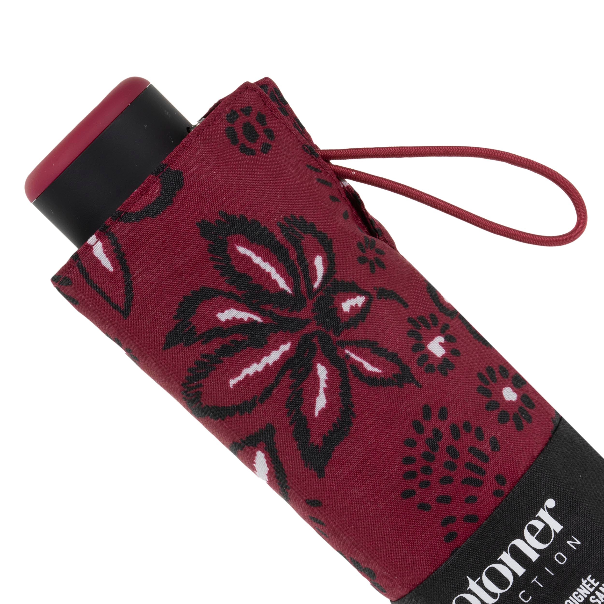 isotoner-parapluie-mini-slim-bandana-bordeaux-poche image 5