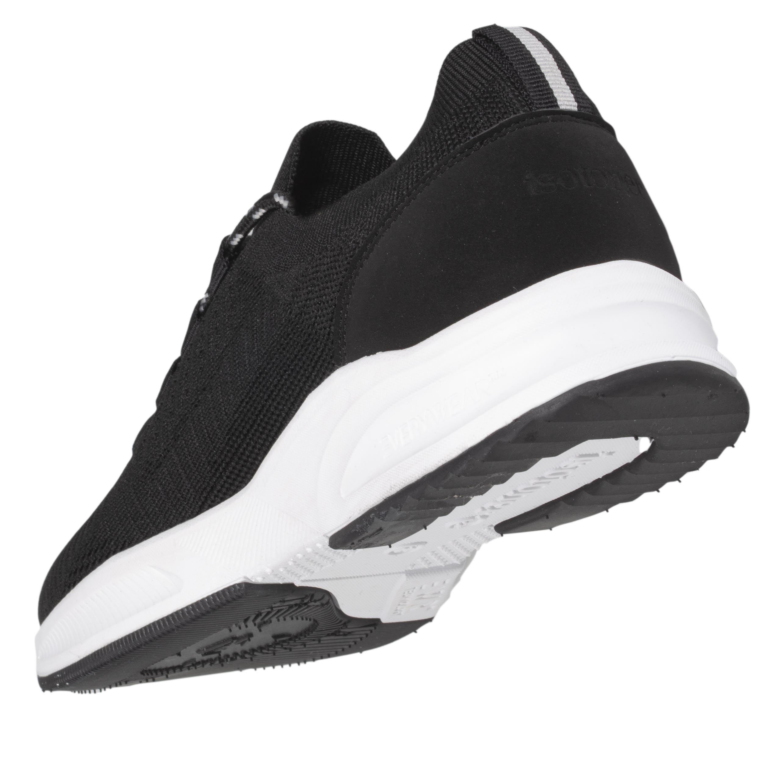 isotoner-baskets-confort-homme-slip-on-lacets-noir-everywear image 5