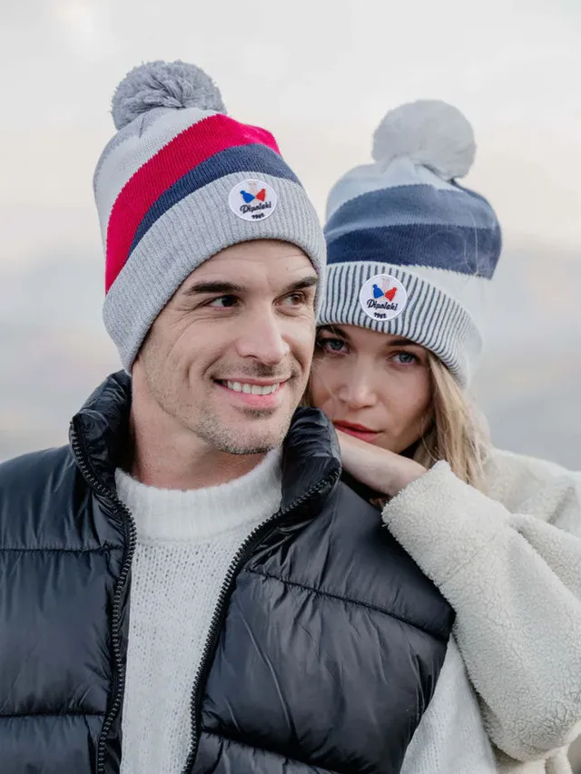 bonnet-pipolaki-sigal-pompon-motifs-ski-doublure-polaire image 1