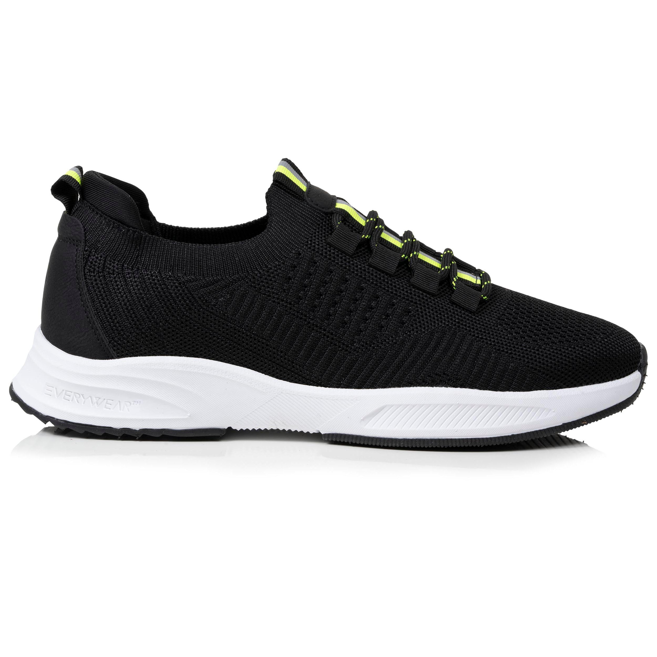 isotoner-basket-confort-homme-slip-on-noir-jaune-everywear image 8