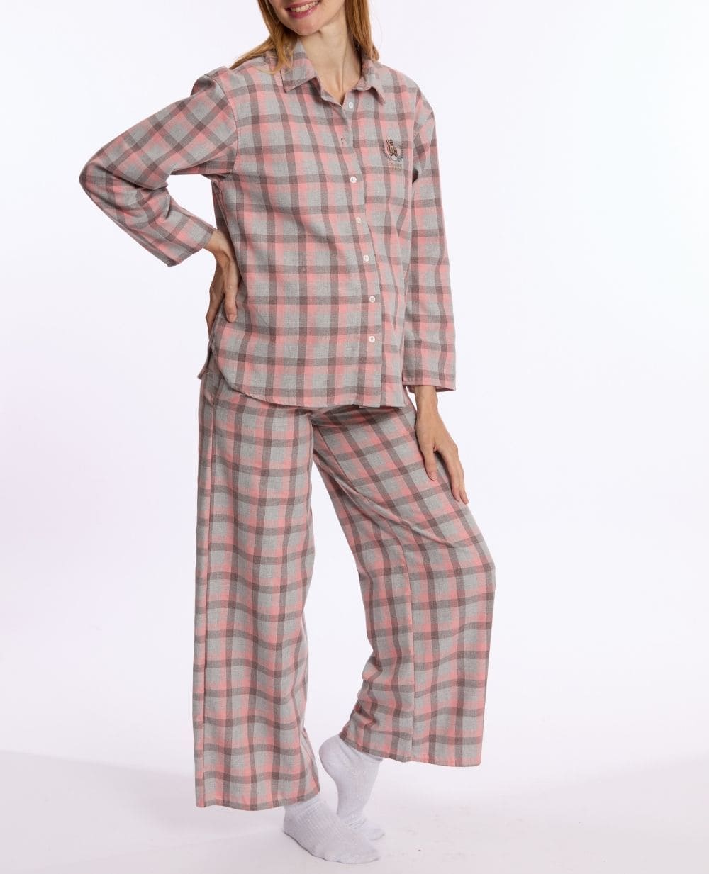 cache-c-ur-pyjama-de-grossesse-et-d-allaitement-teddy-gris image 2