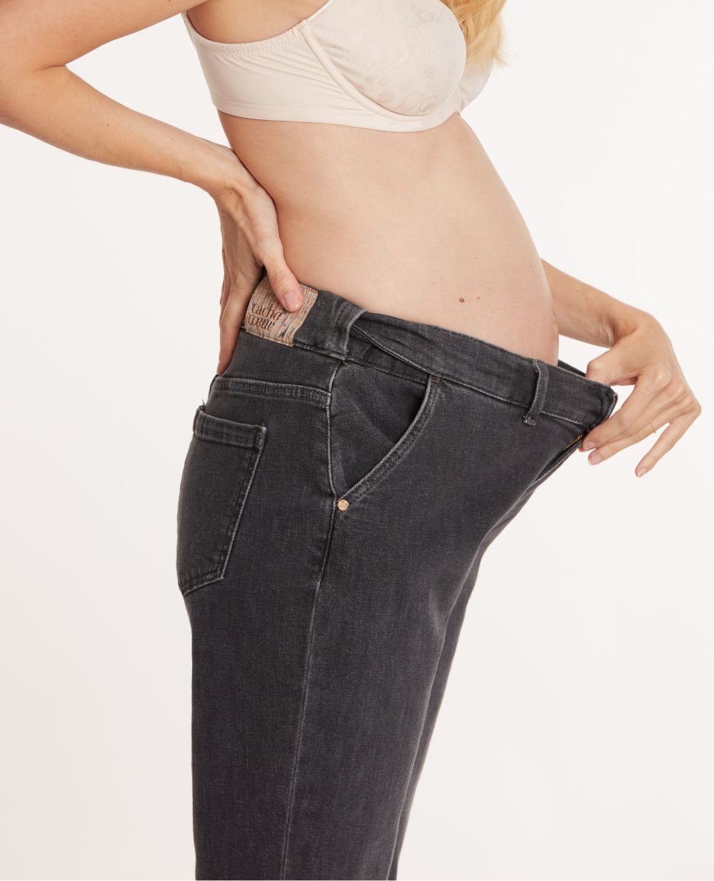 cache-c-ur-jean-de-grossesse-mom-fit-carrie-gris-used image 5