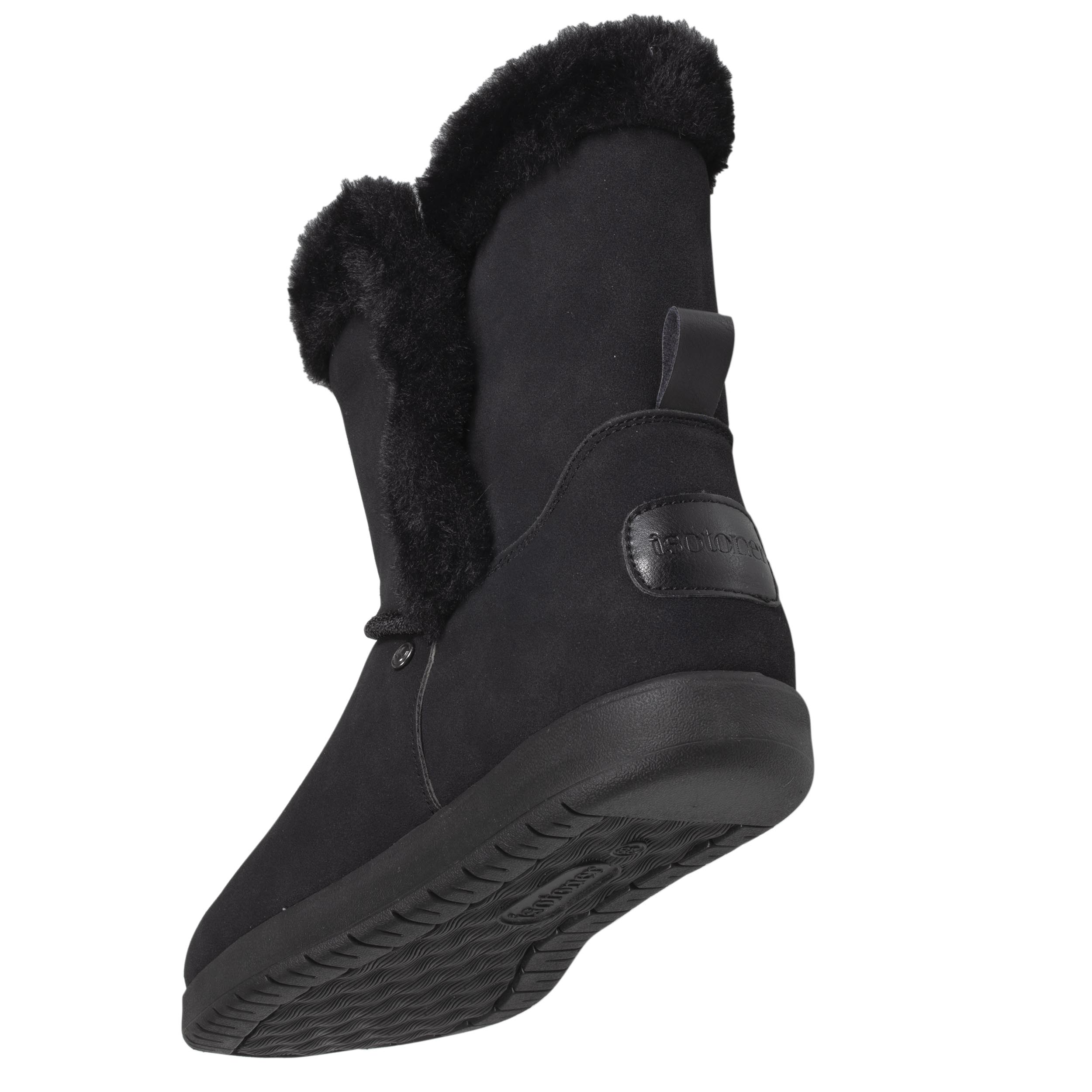 isotoner-bottines-femme-fourr-es-revers-noir image 5