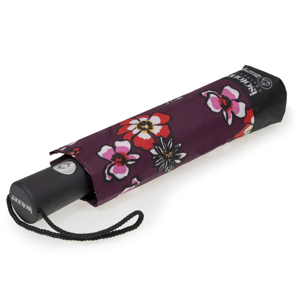 isotoner-parapluie-auto-fleurs-pens-es-7-baleines image 1