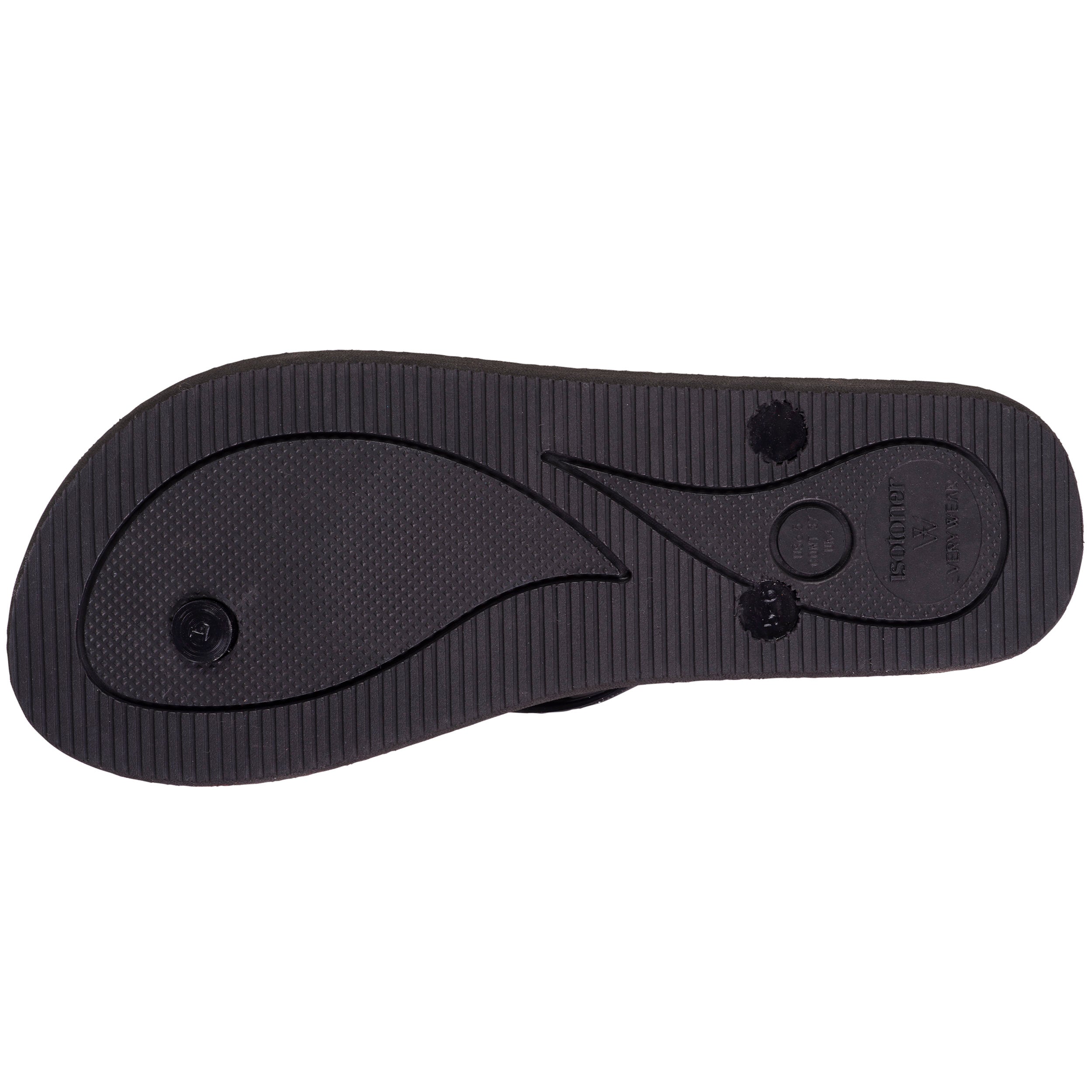 isotoner-tongs-femme-tige-paillettes-noir-everywear image 4