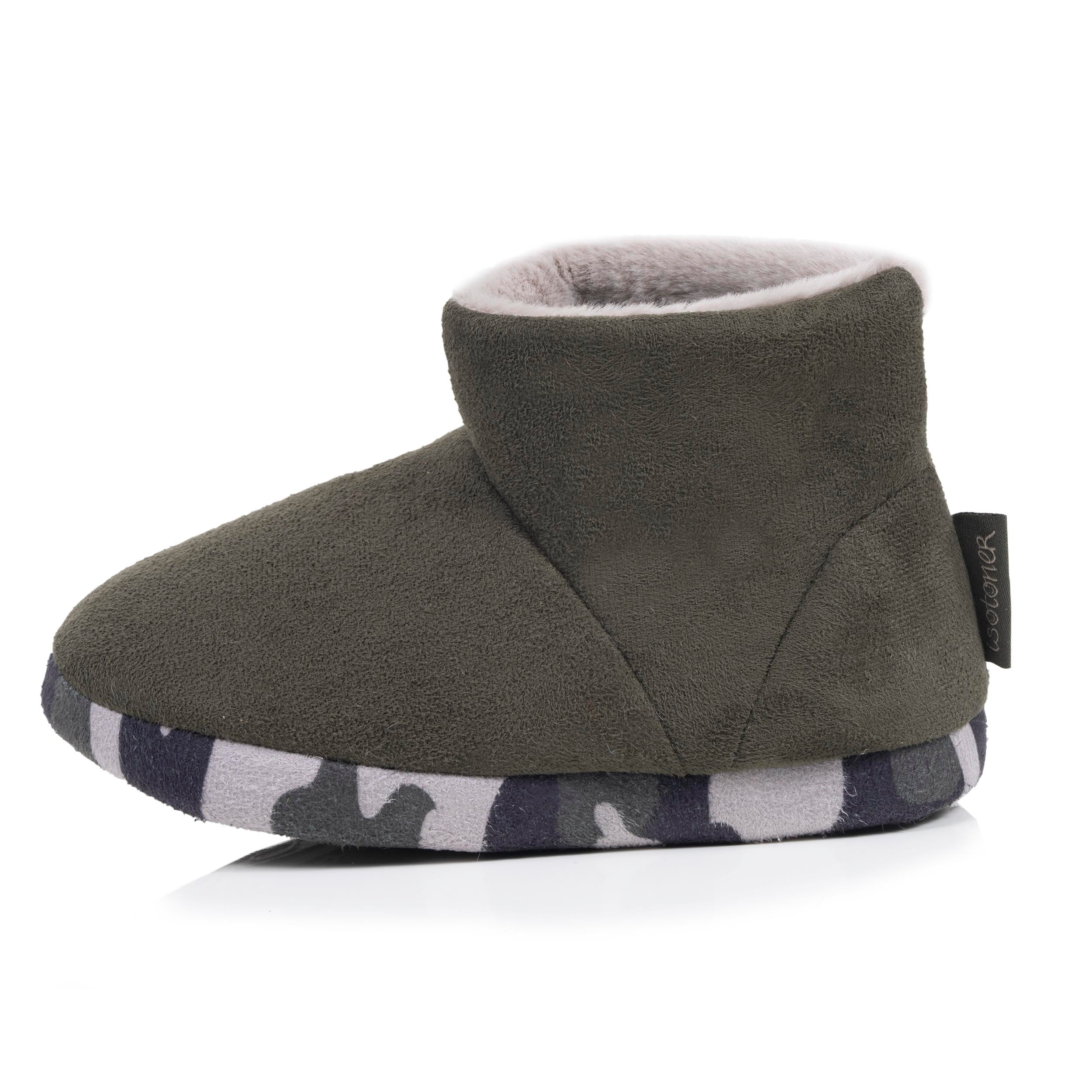 isotoner-chaussons-bottillons-enfant-su-dine-kaki image 3