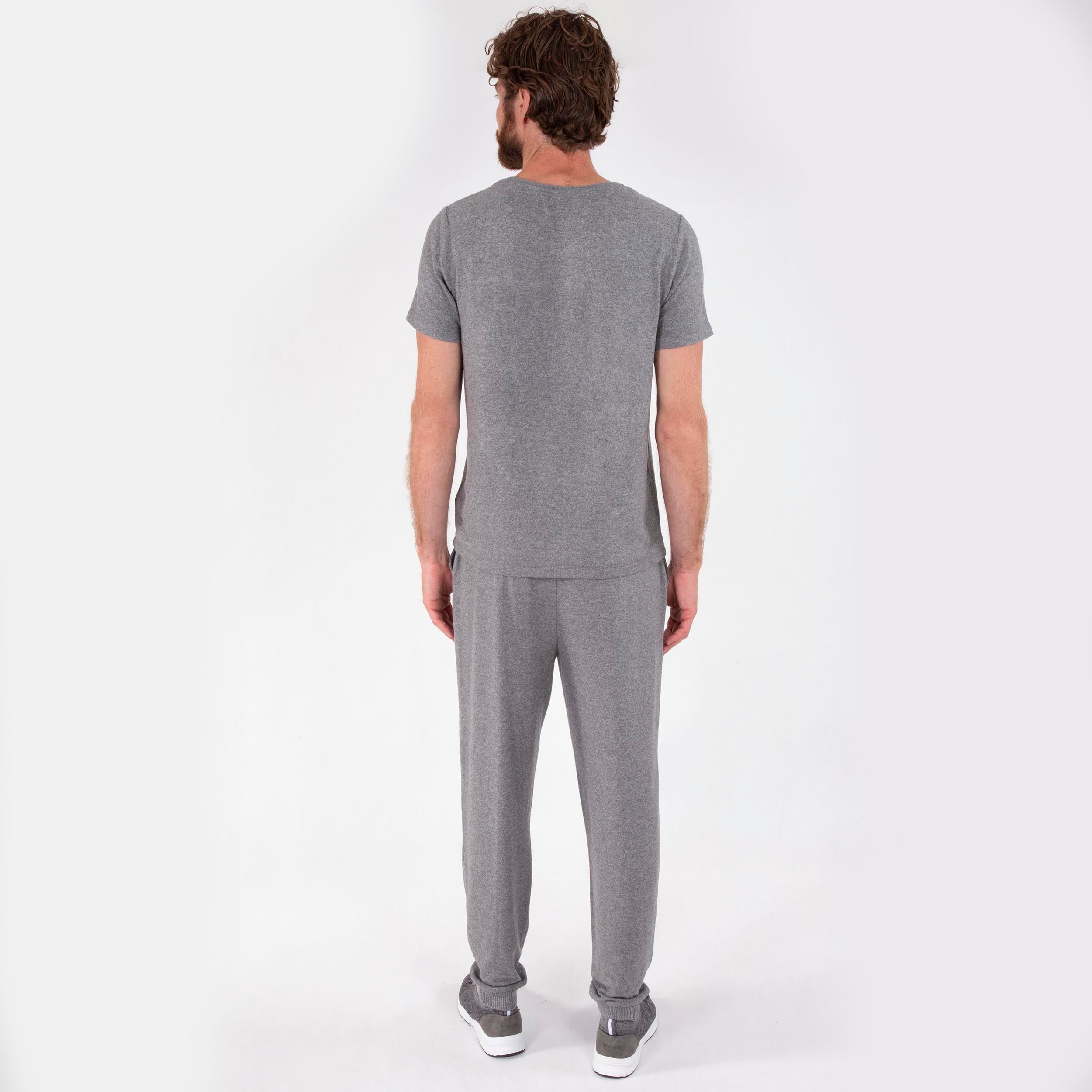 isotoner-pantalon-jogger-homme-gris-viscose-ecovero image 3