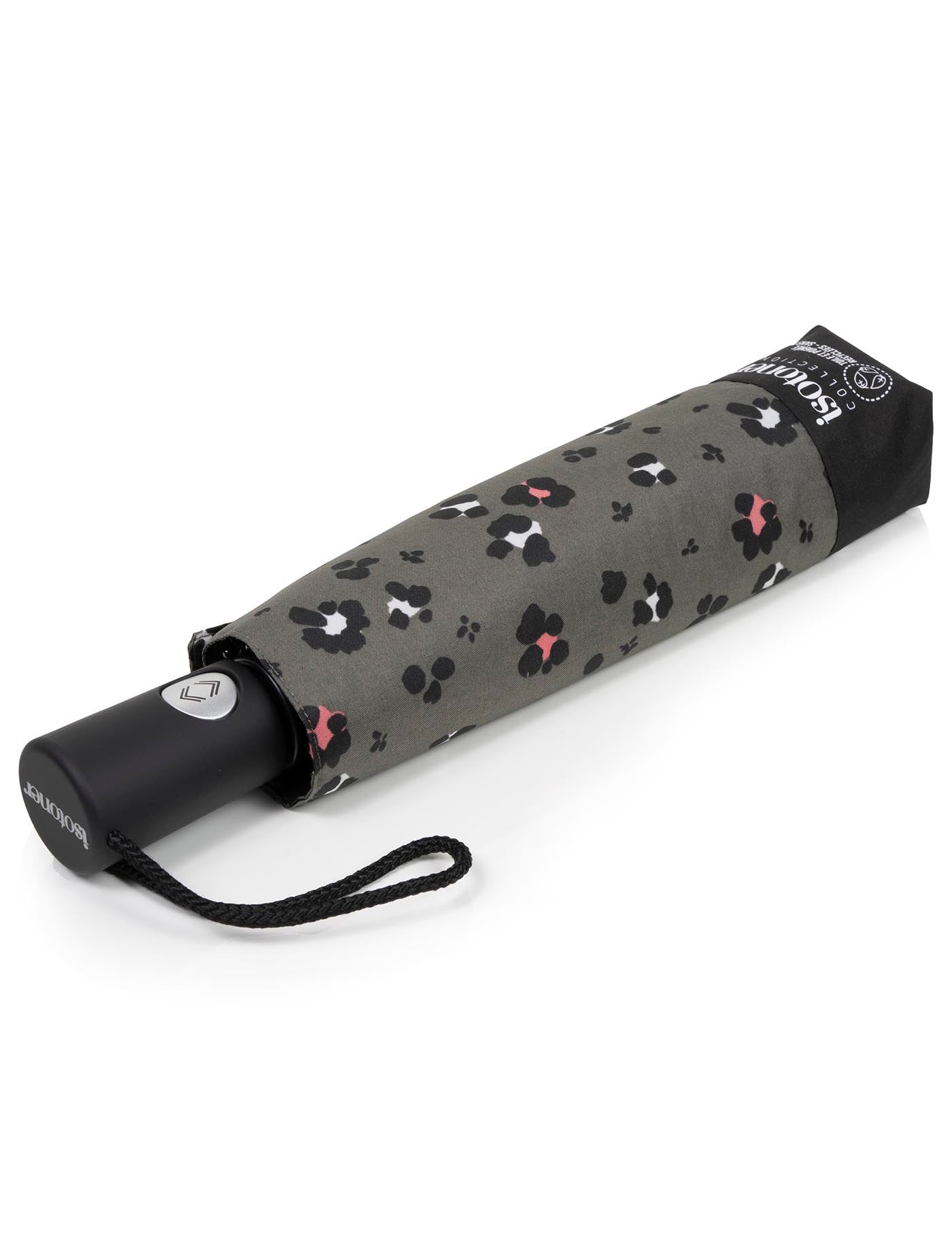 isotoner-parapluie-auto-l-opard-kaki-ouverture-fermeture-automatique image 6