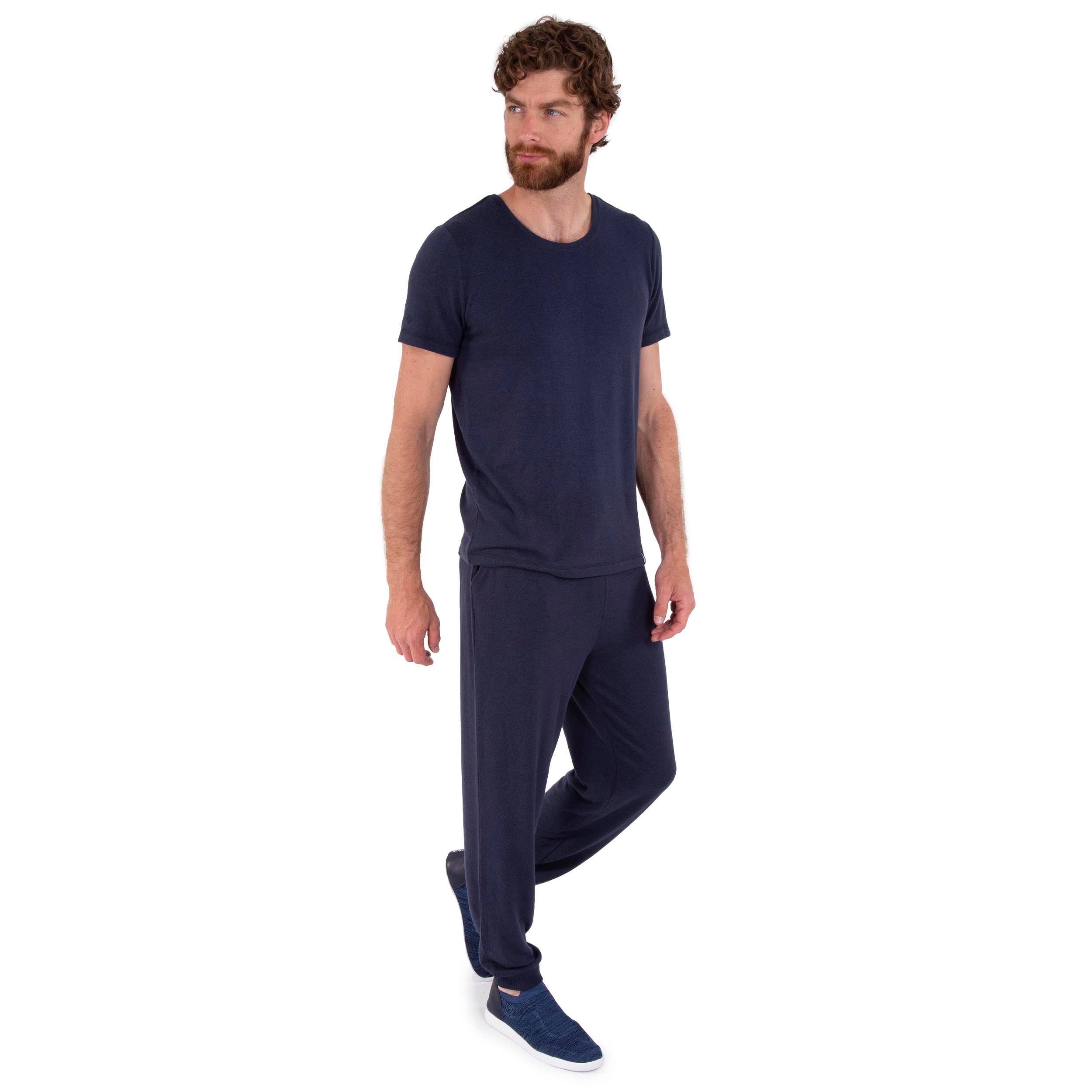 isotoner-pantalon-jogger-homme-marine-ecovero image 8