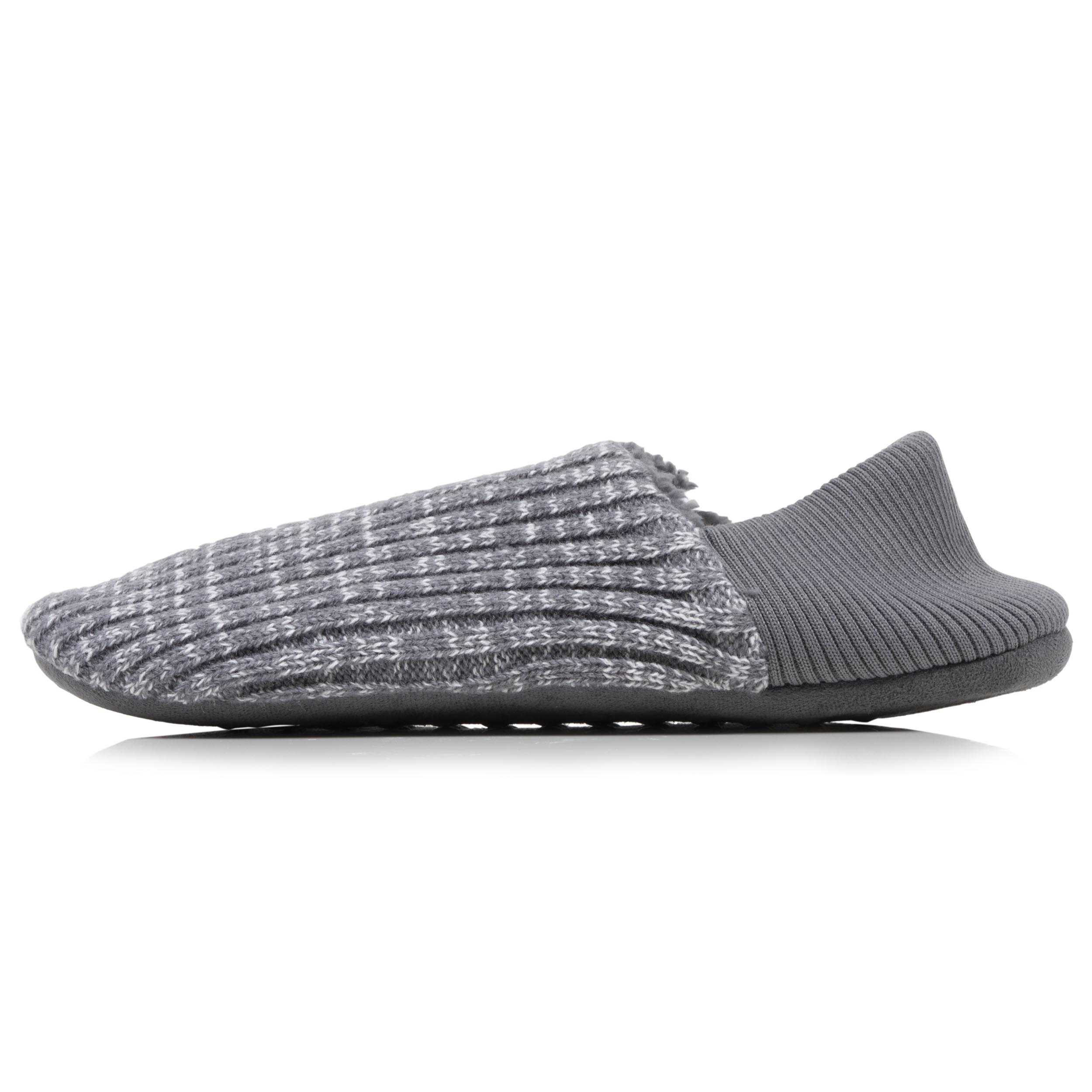 isotoner-chaussettes-slippers-homme-maille-gris-chin image 3