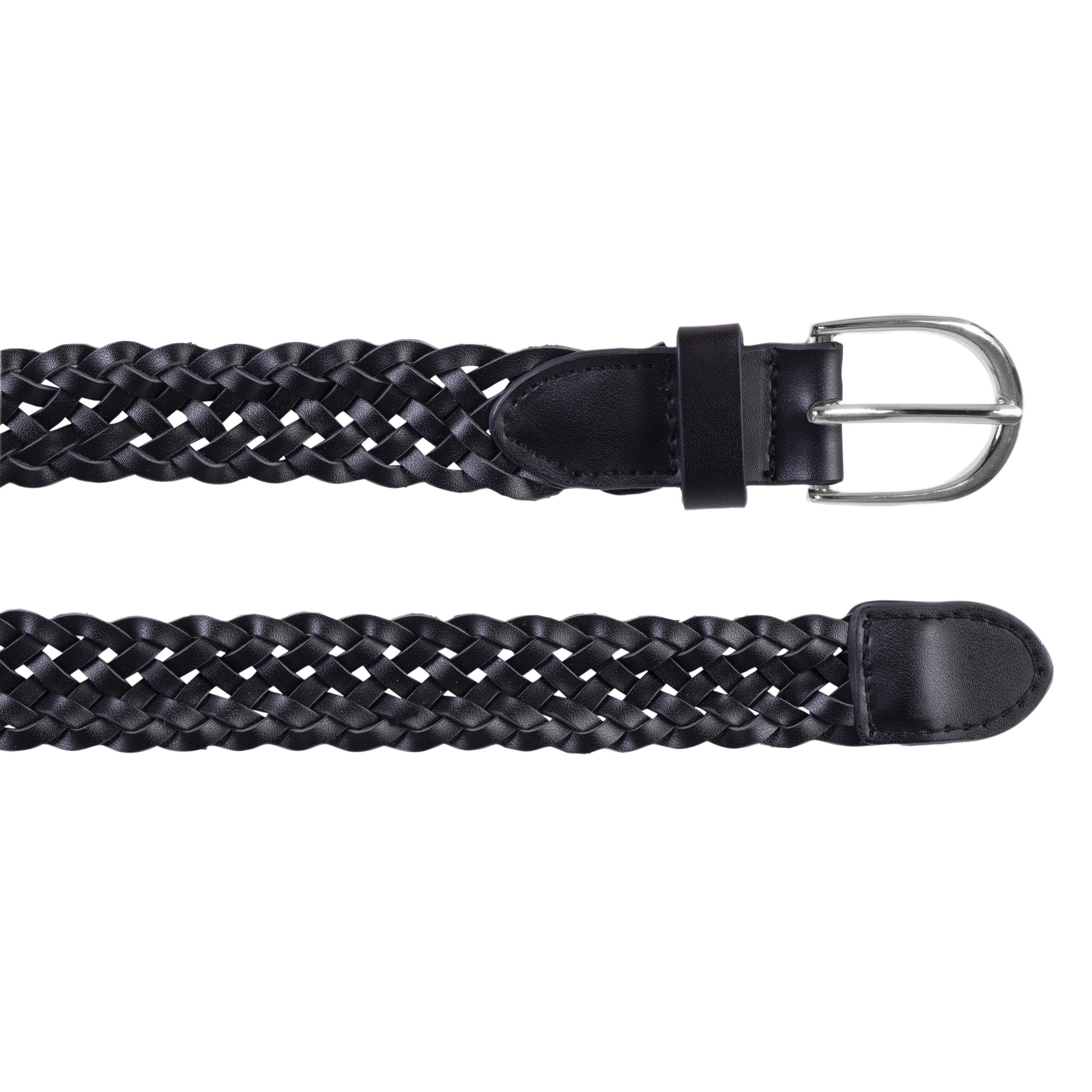isotoner-ceinture-femme-tress-e-noire-2-5-cm image 2