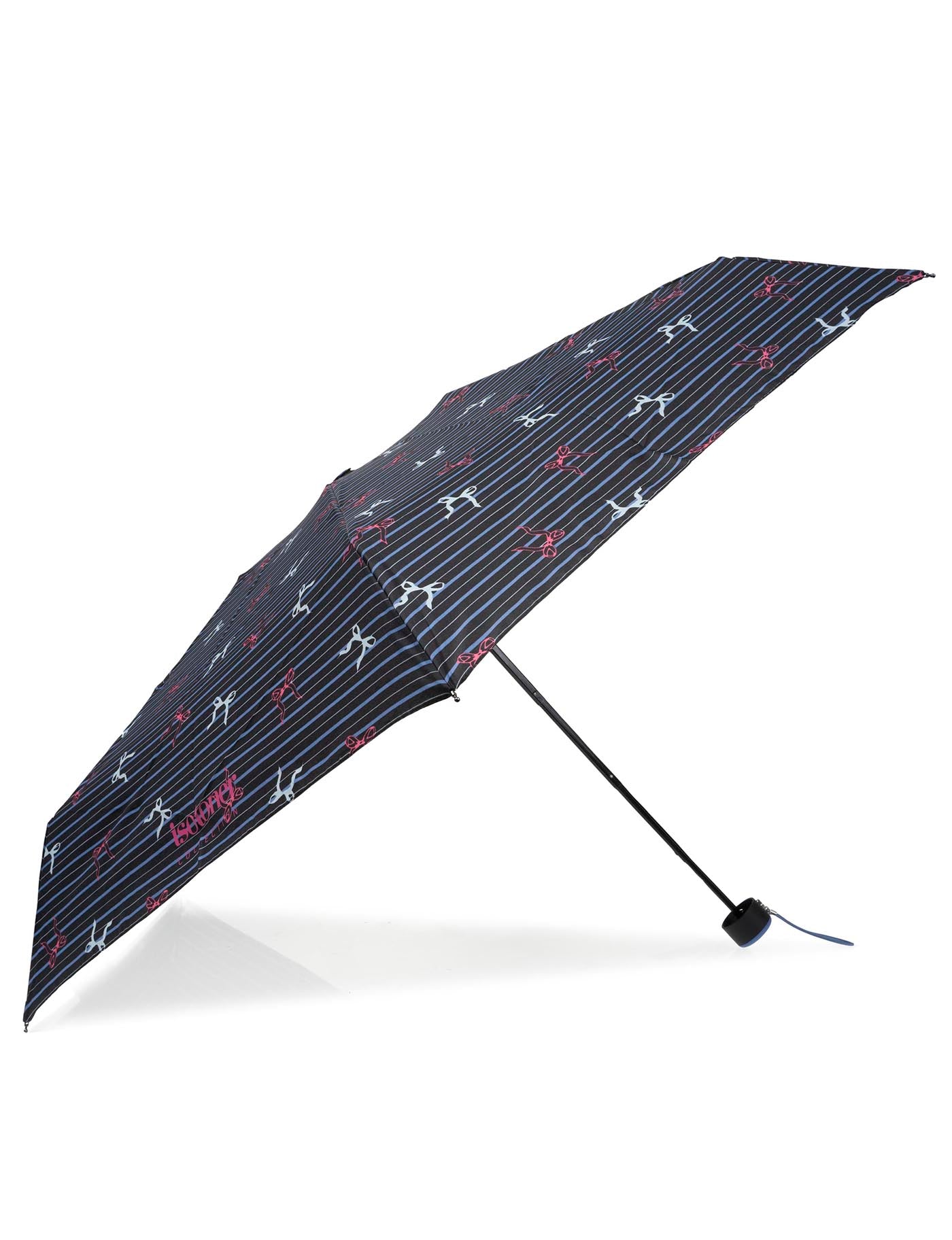 isotoner-parapluie-mini-slim-rayure-n-ud-bleu-compact-16-cm image 7