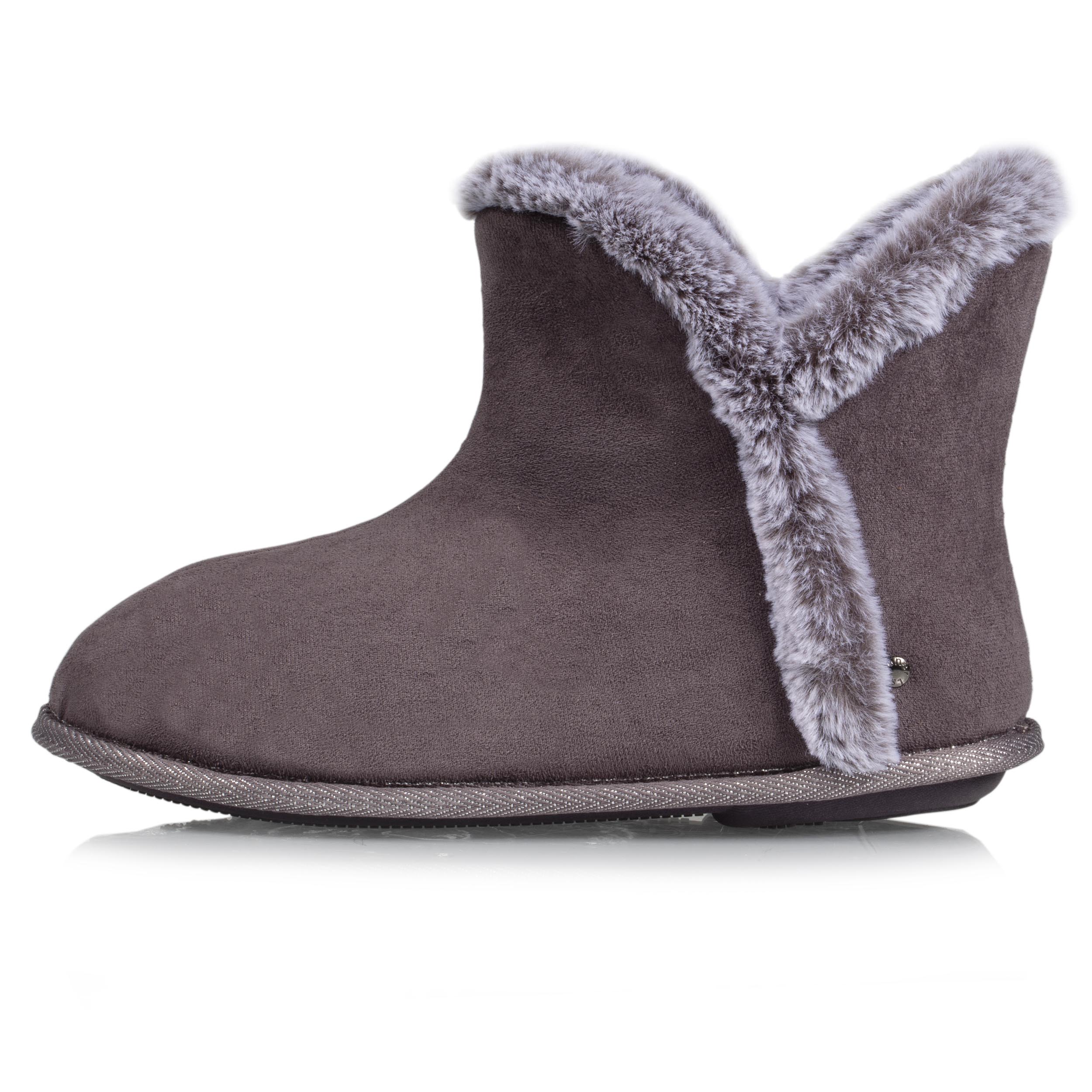 isotoner-chaussons-bottillons-femme-gris image 4