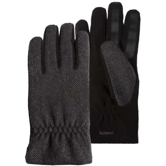 isotoner-gants-homme-tactiles-chevrons image 1