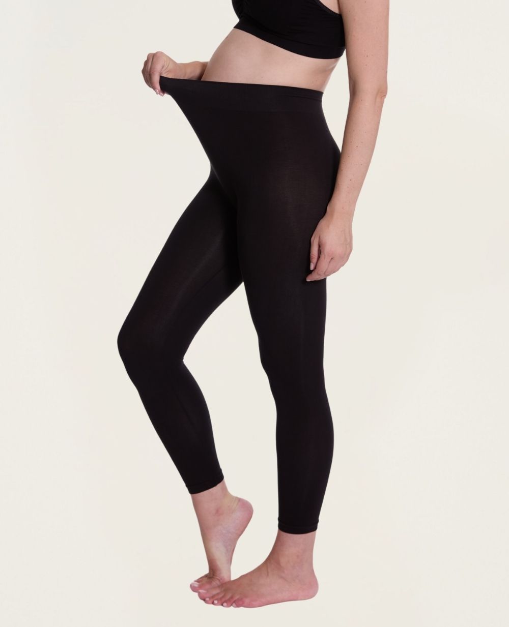 cache-c-ur-essentiel-legging-grossesse-sans-couture-noir image 2