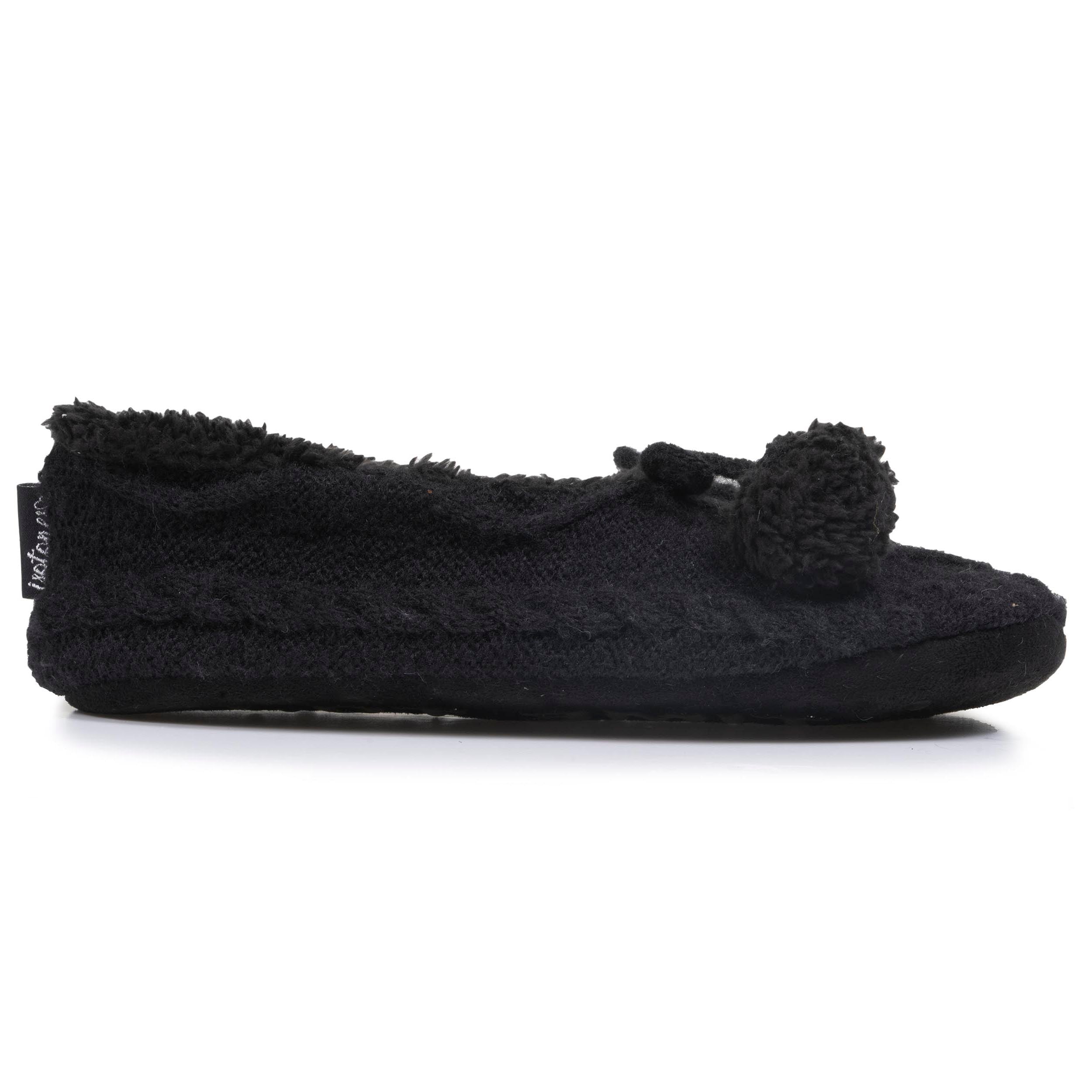 isotoner-chaussettes-chaussons-fourr-es-femme-noir-sherpa image 8