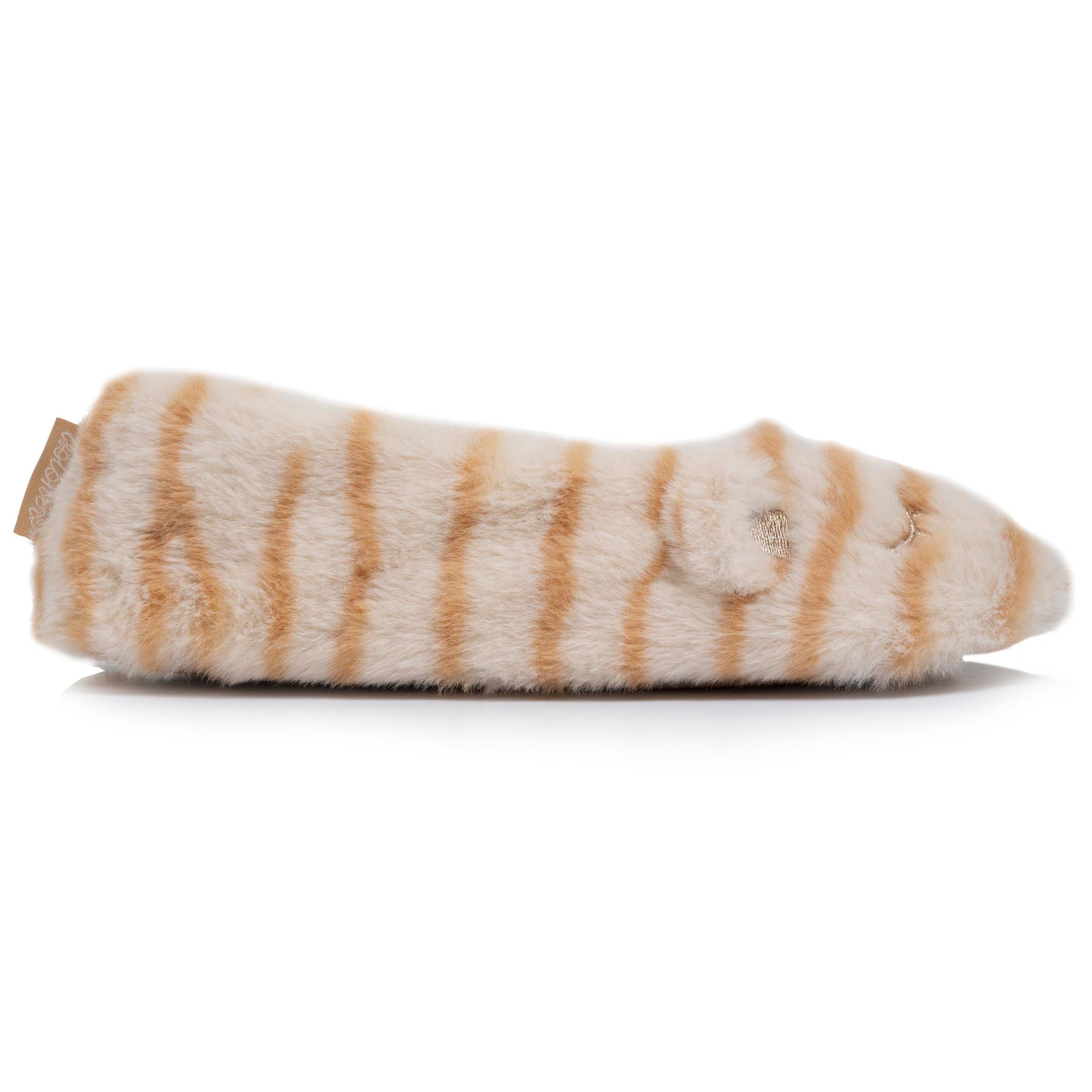 isotoner-chaussons-ballerines-femme-3d-beige-tigr-lion image 8