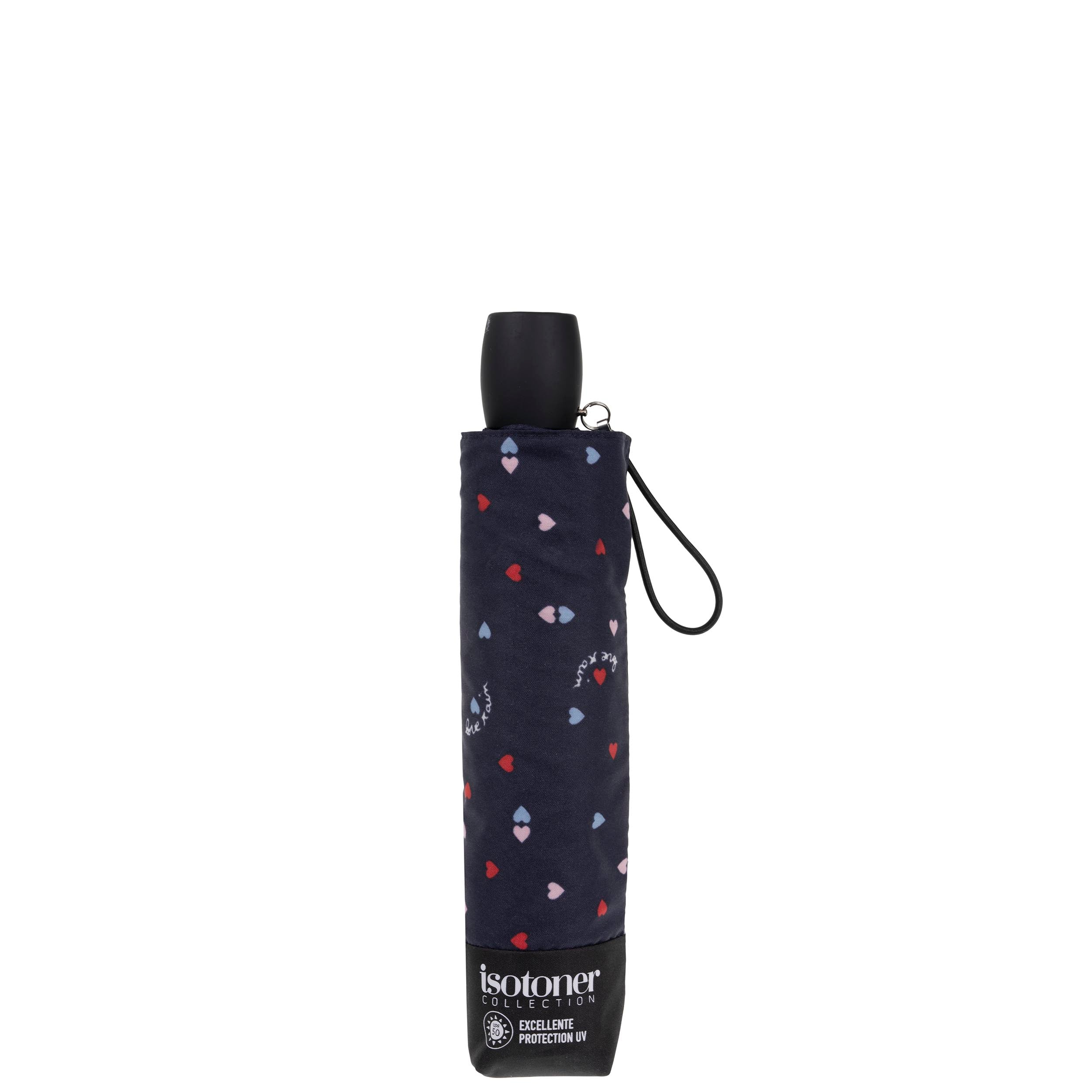 isotoner-parapluie-ombrelle-c-urs-rouges-upf50 image 3