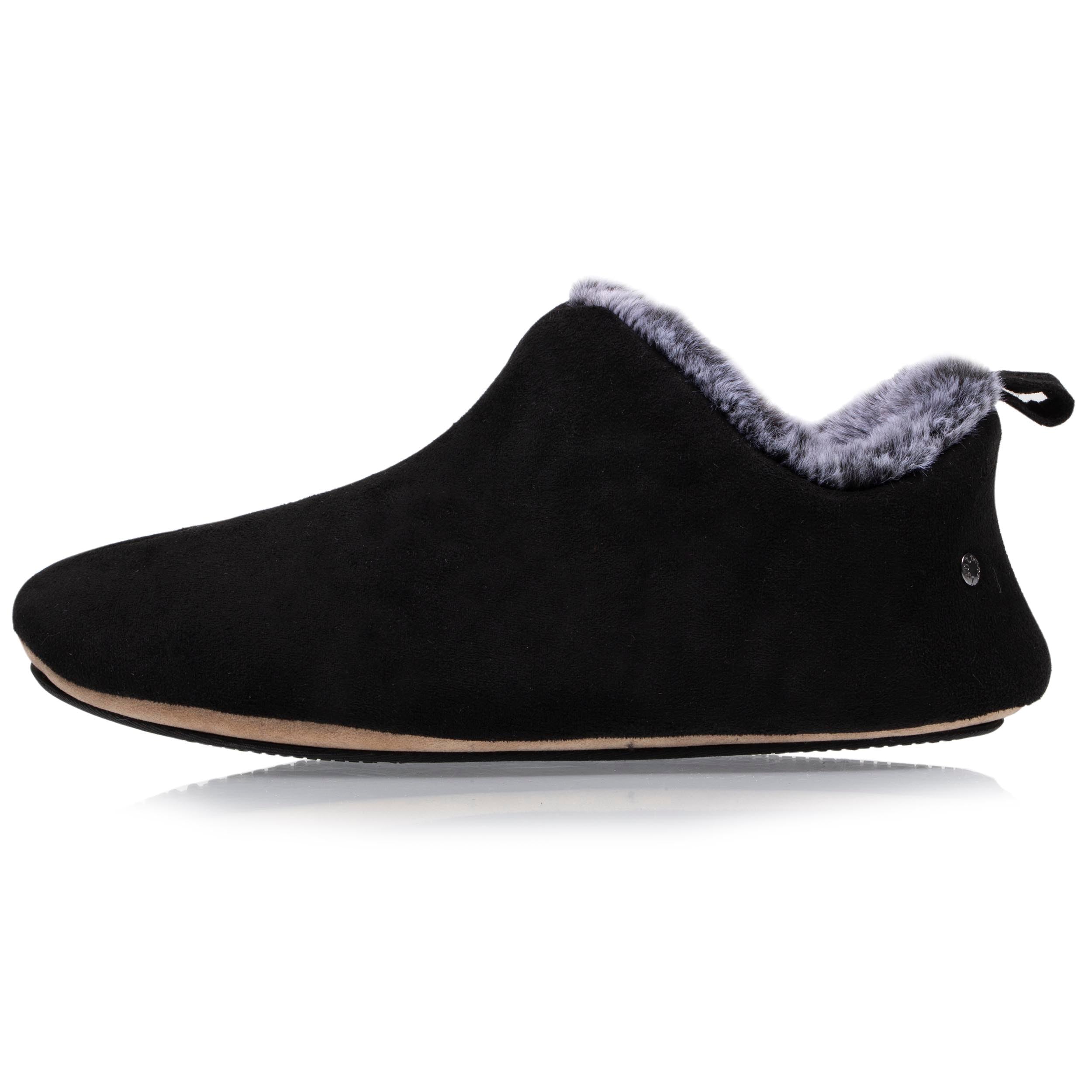 isotoner-chaussons-bottillons-bas-femme-noir image 3