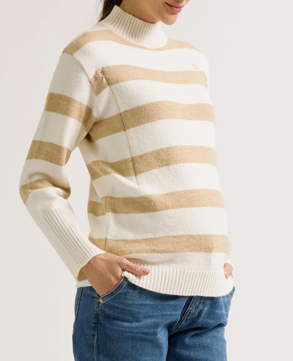 cache-c-ur-pull-de-grossesse-et-allaitement-cabourg-beige-ivoire image 1