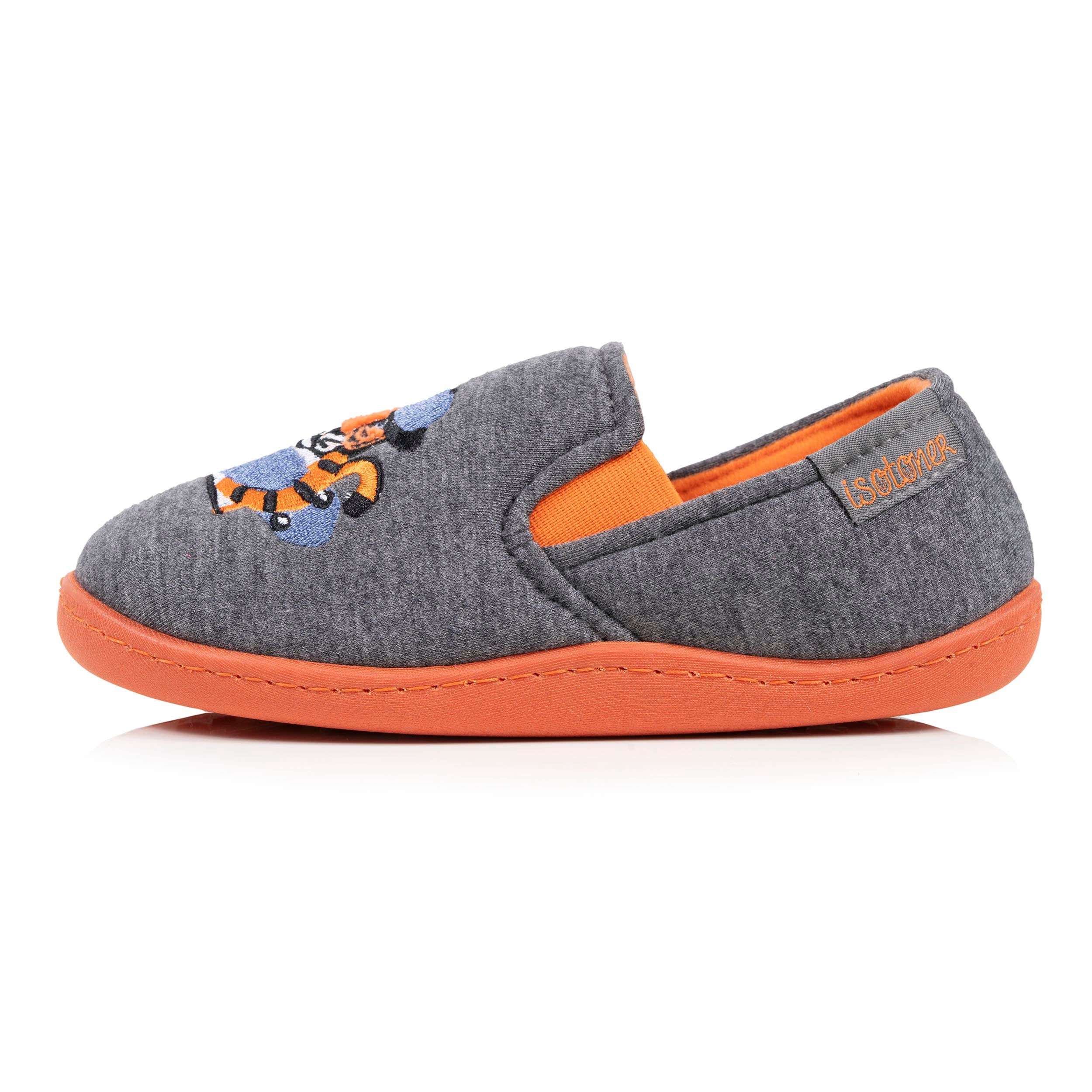 isotoner-chaussons-mocassins-enfant-tigre-gris-chin image 3