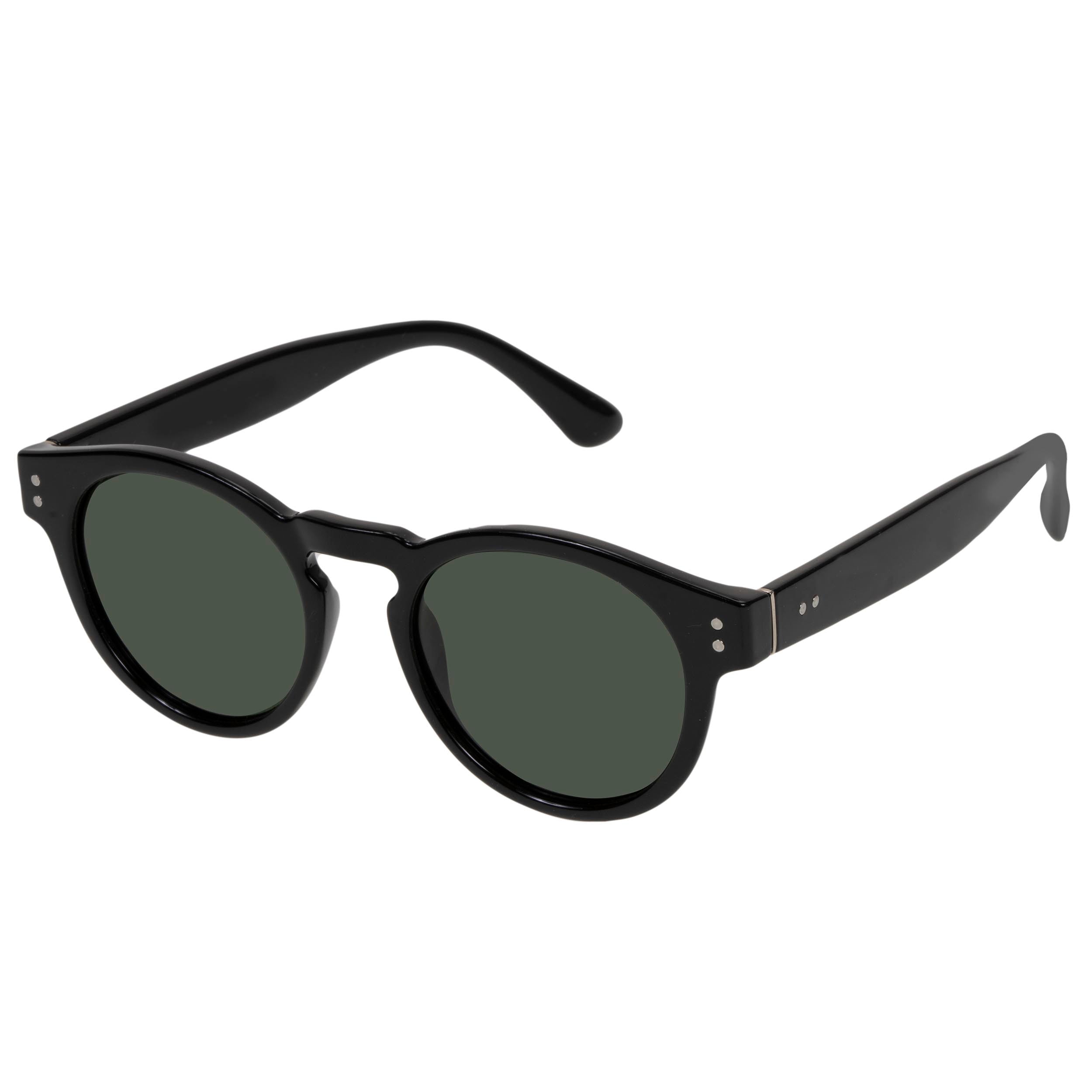 isotoner-lunettes-de-soleil-mixte-rondes-noir image 2