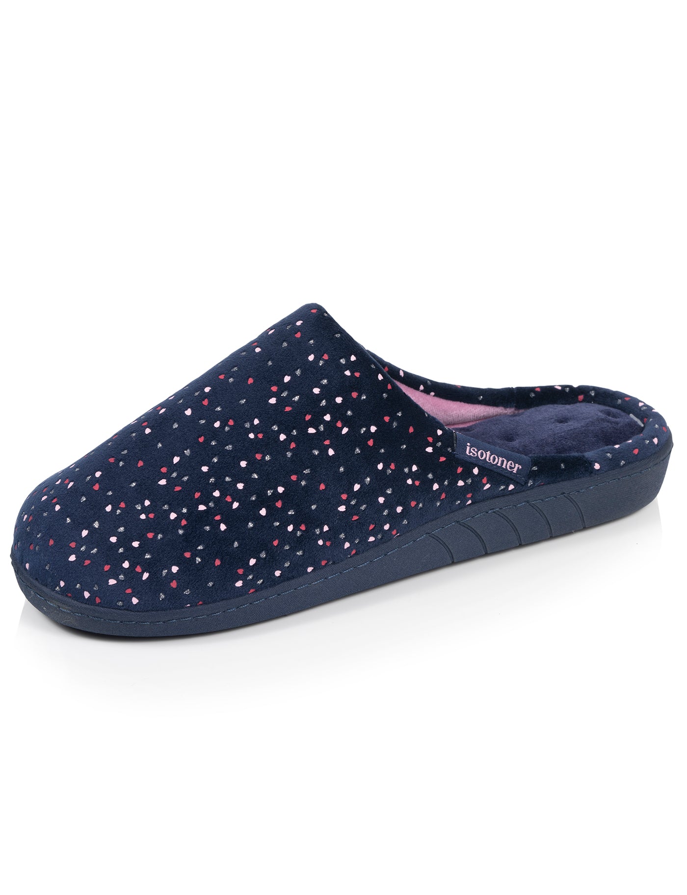 isotoner-chaussons-mules-femme-pois-marine image 6