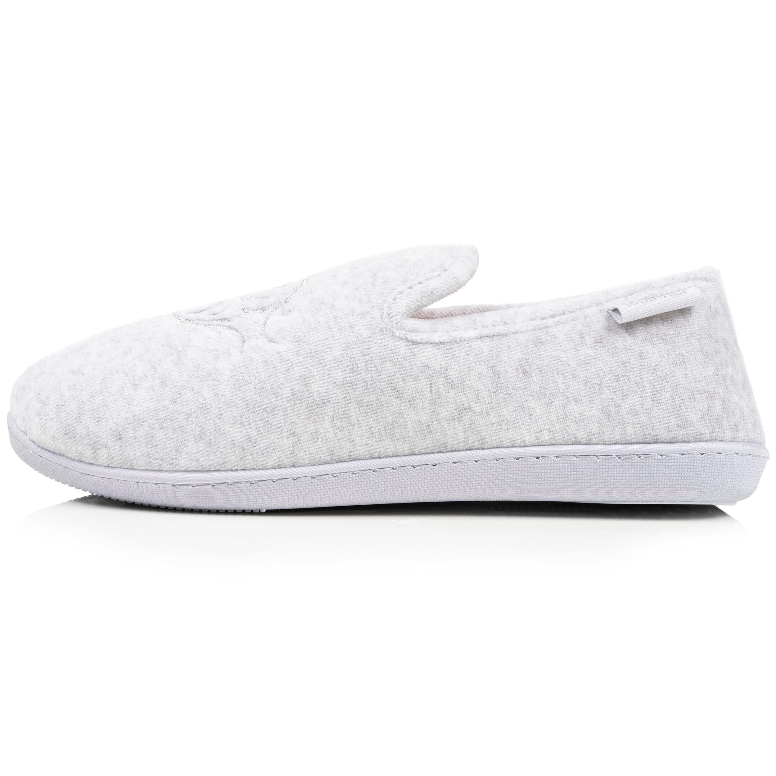 isotoner-chaussons-charentaises-femme-gris-chin-m-moire-de-forme image 4