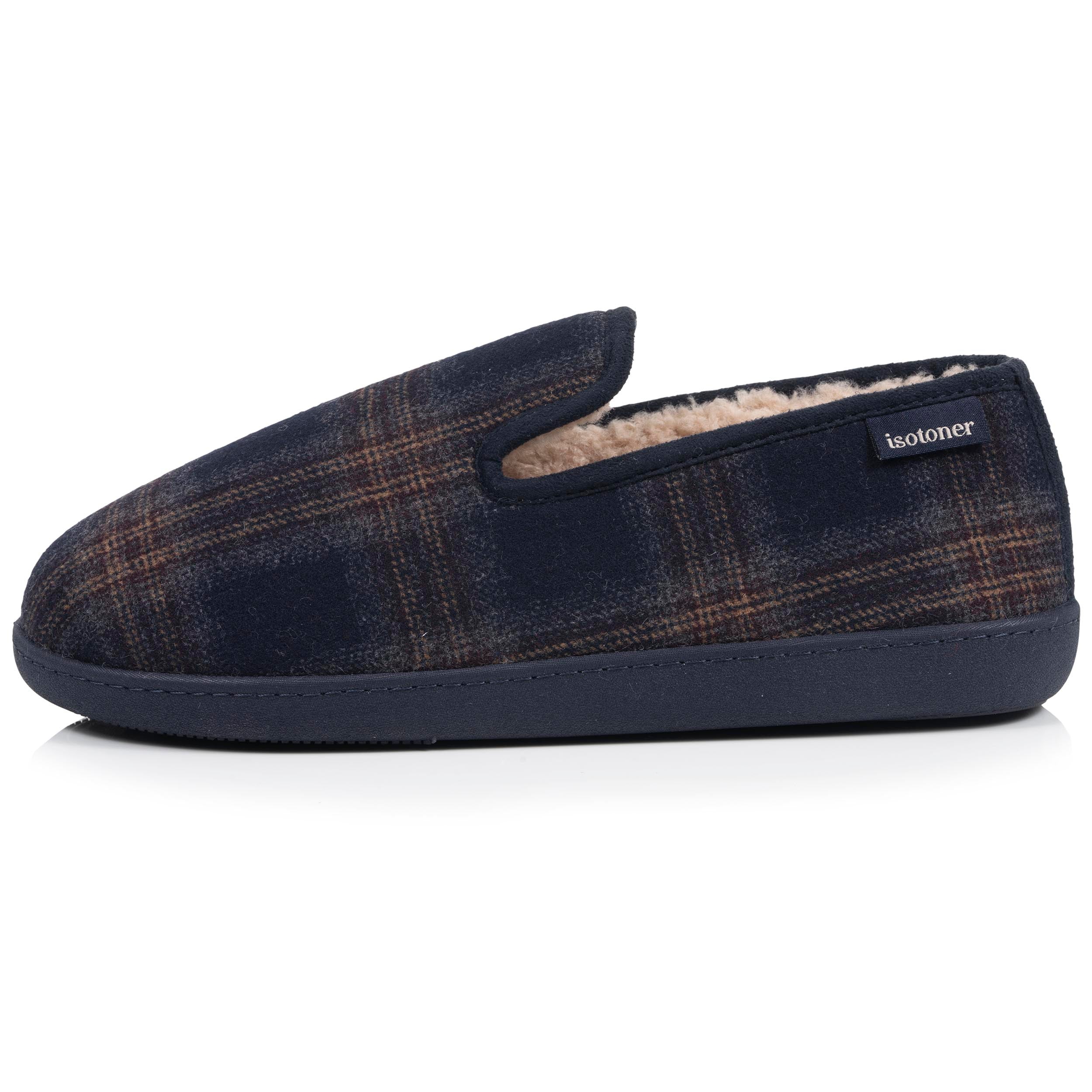 isotoner-chaussons-charentaises-homme-tartan-marine image 4