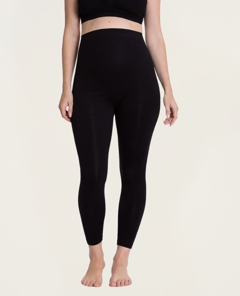 cache-c-ur-essentiel-legging-grossesse-sans-couture-noir image 3