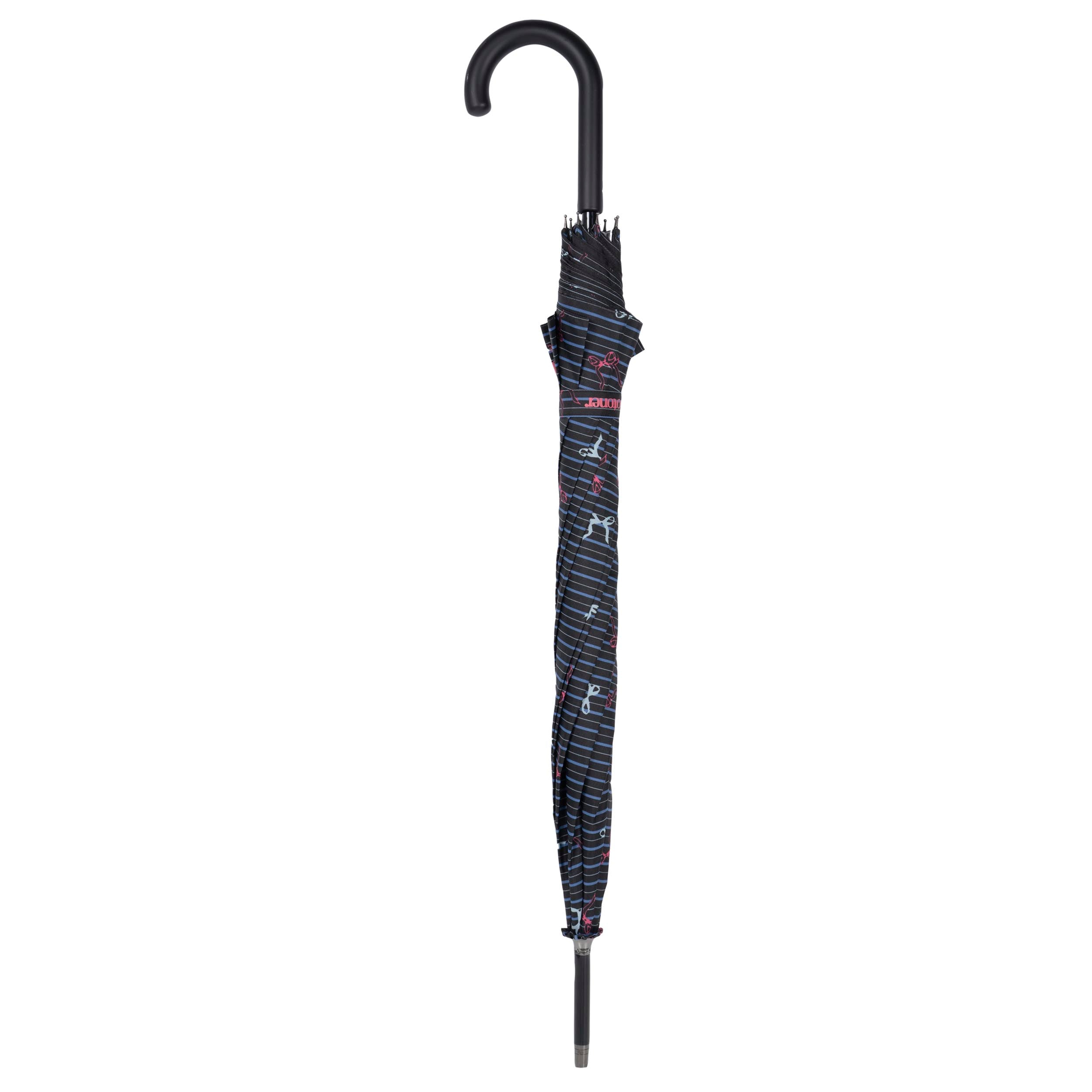 isotoner-parapluie-canne-auto-rayure-n-ud-bleu image 4
