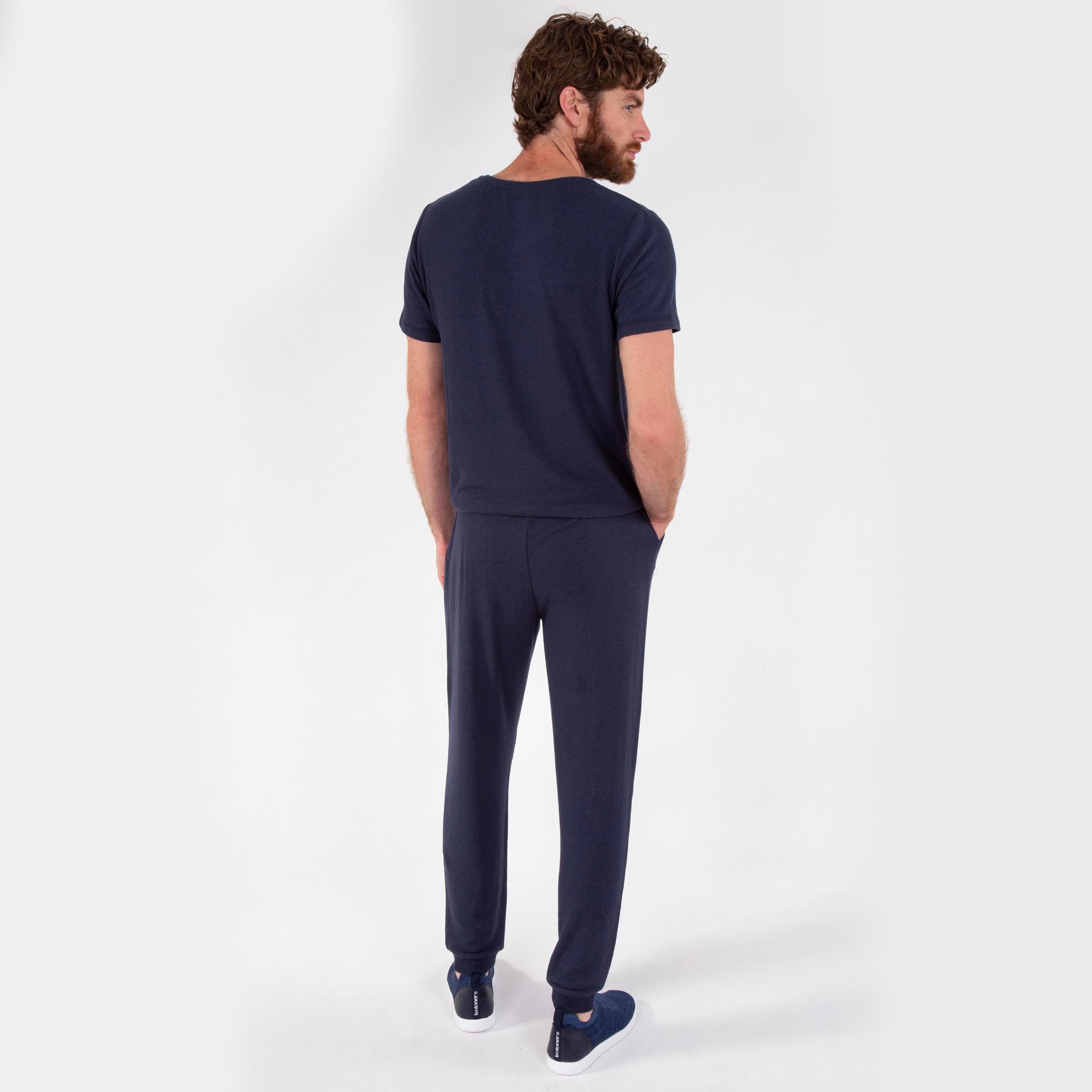 isotoner-pantalon-jogger-homme-marine-ecovero image 3