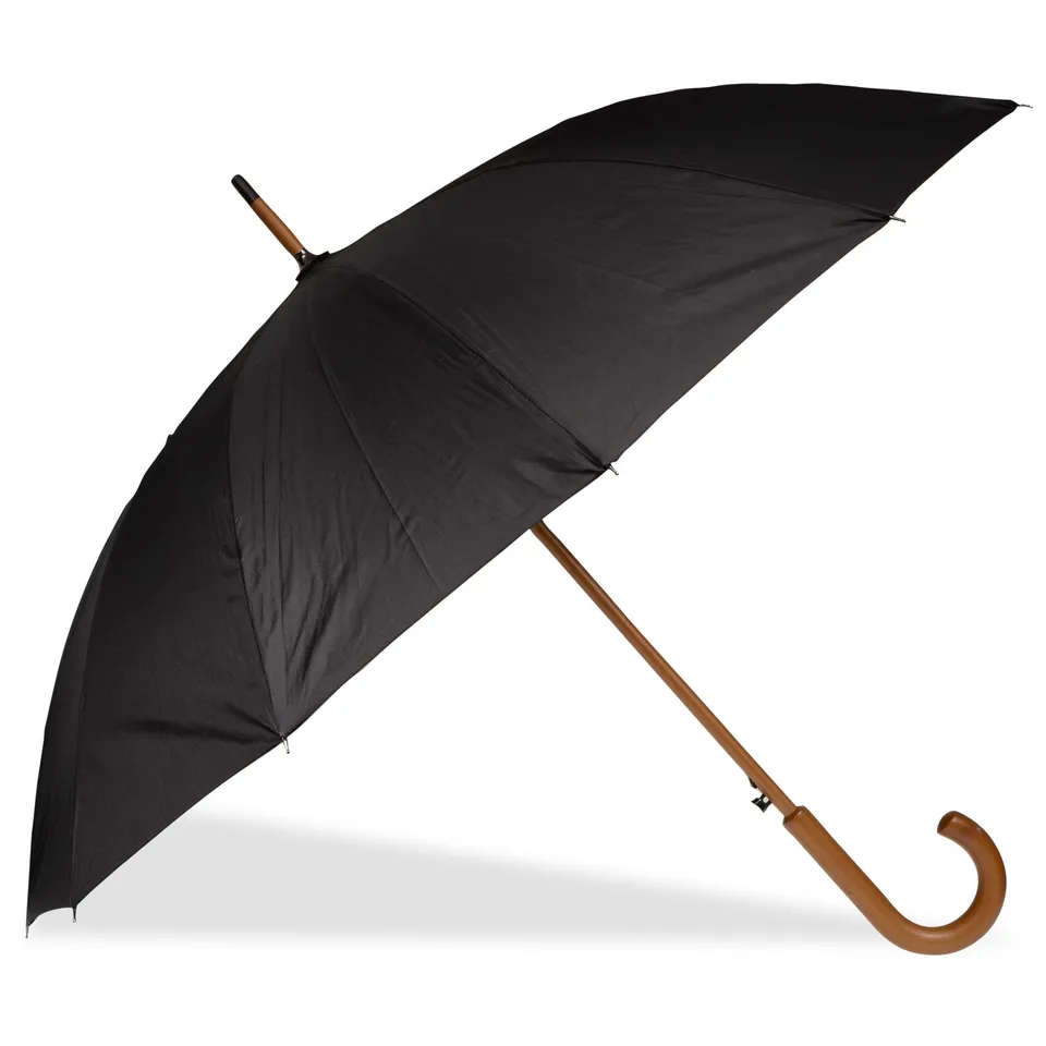 isotoner-parapluie-canne-d-perlant-noir-deluxe image 1