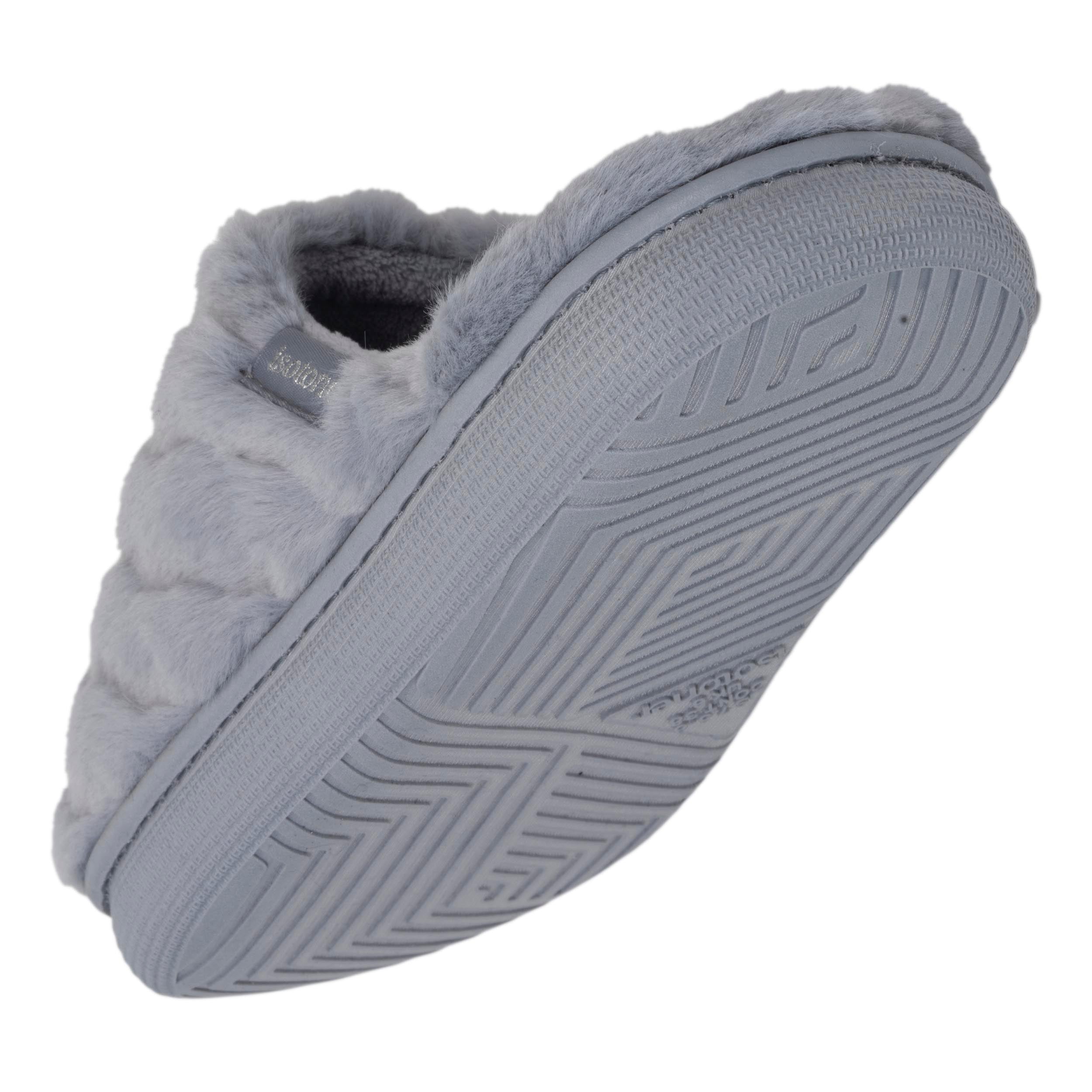 isotoner-chaussons-mules-femme-bloup-gris image 7