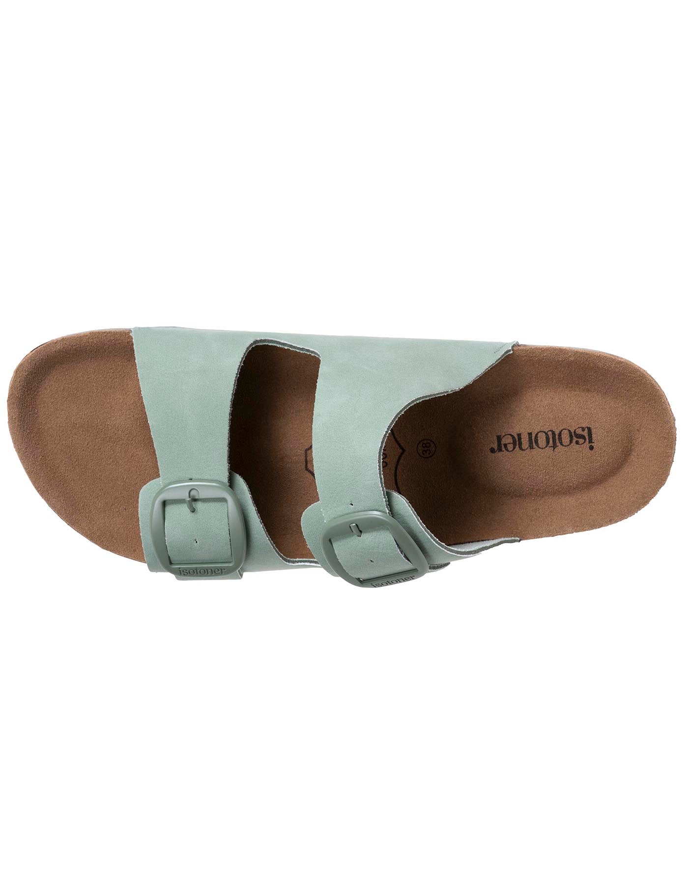 isotoner-mules-claquettes-femme-double-bride-sauge image 7