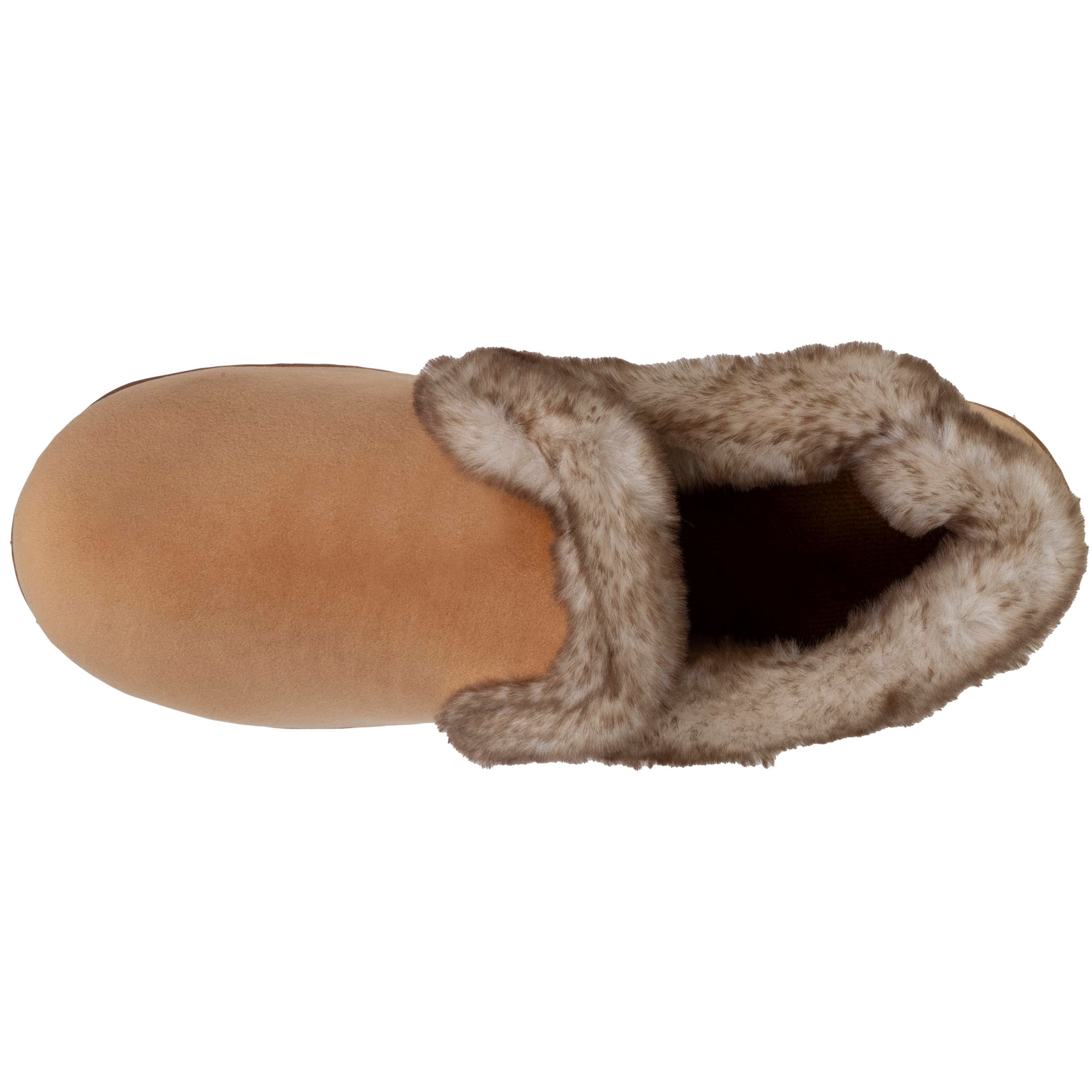 isotoner-chaussons-charentaises-femme-taupe-fourrure image 3