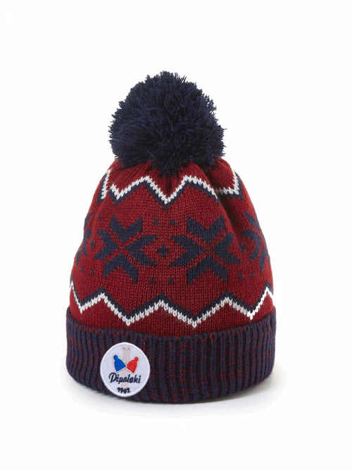 pipolaki-bonnet-odaia-femme-motif-flocon-ski-vintage-doubl-polaire image 4