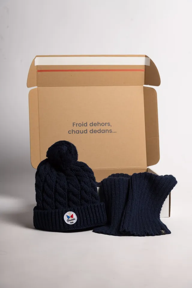 pipolaki-coffret-cadeau-bonnet-gstaad-charpe-pervenche image 1