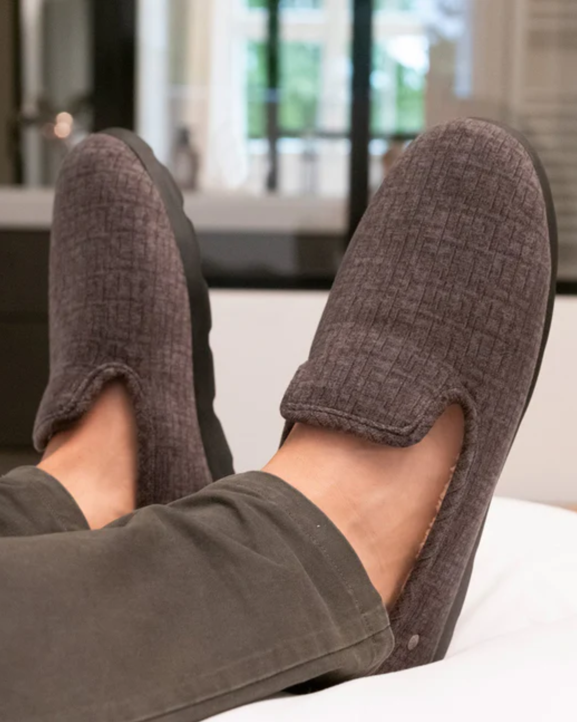 isotoner-chaussons-charentaises-homme-gris-everywear image 2
