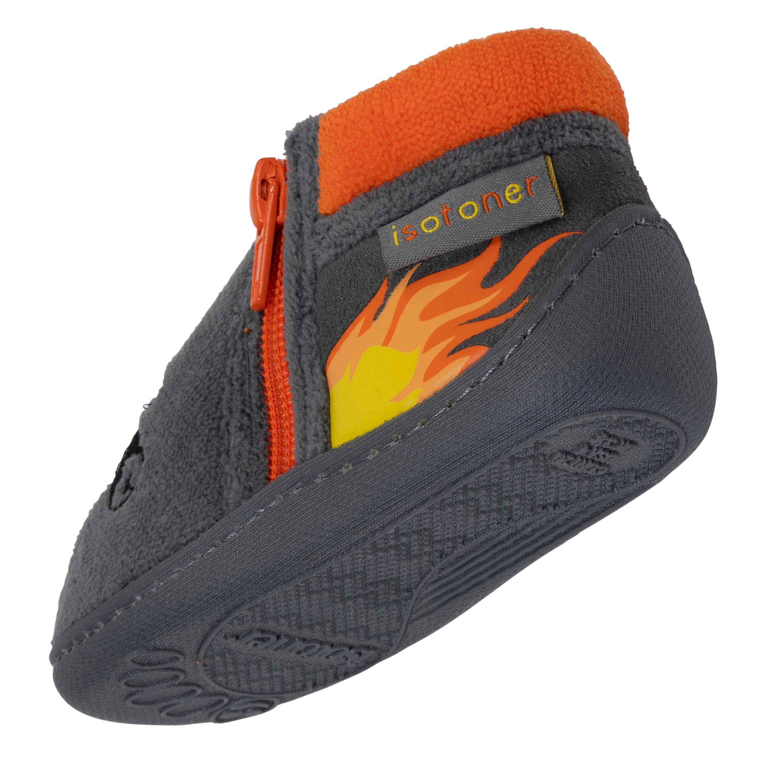isotoner-chaussons-bottillons-zip-enfant-gris-voiture image 5