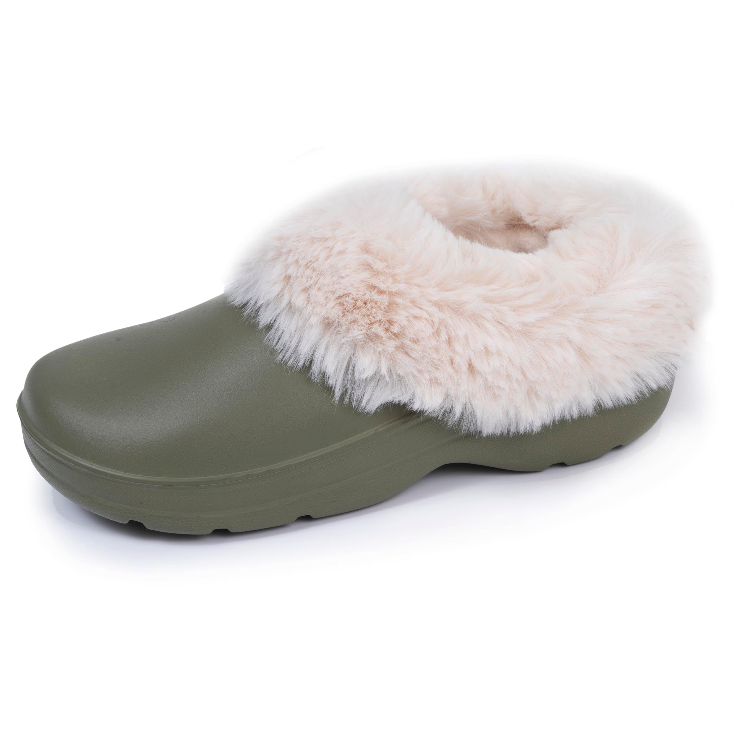 isotoner-sabots-de-jardin-femme-fourr-s-kaki-everywear-amovible image 1