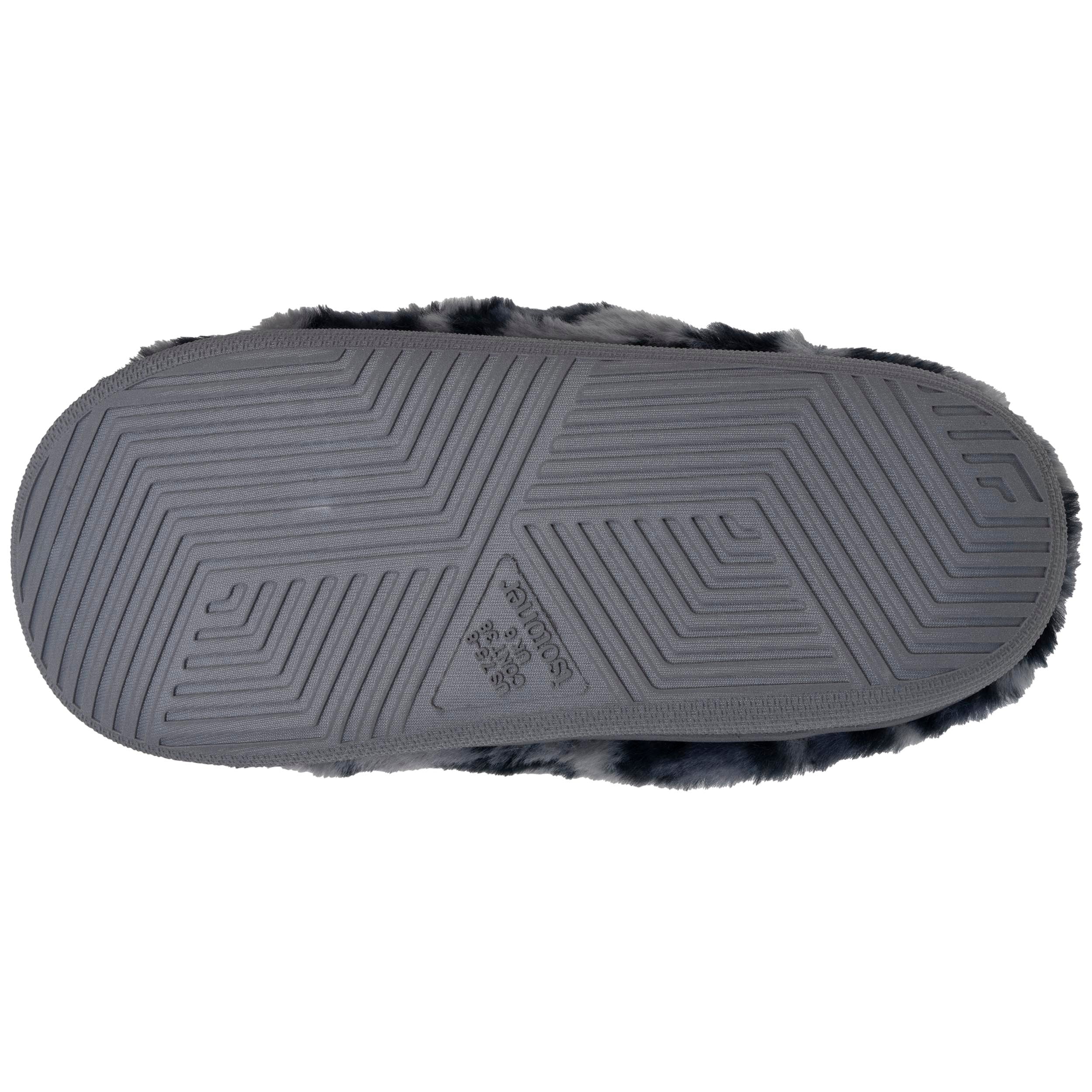isotoner-chaussons-mules-femme-bloup-l-opard-gris image 4