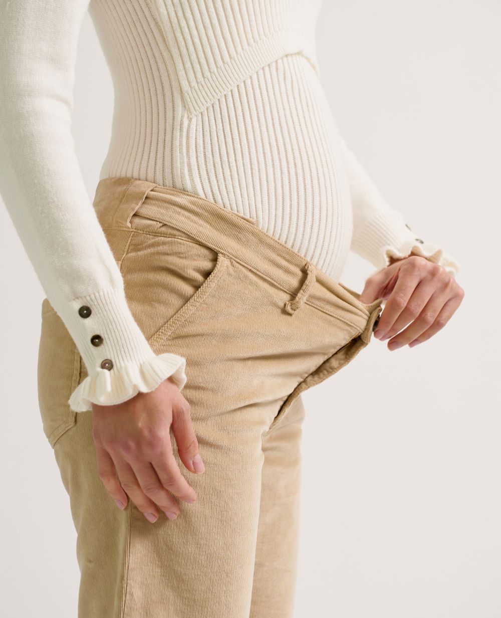cache-c-ur-william-pantalon-droit-de-maternit-noisette image 2