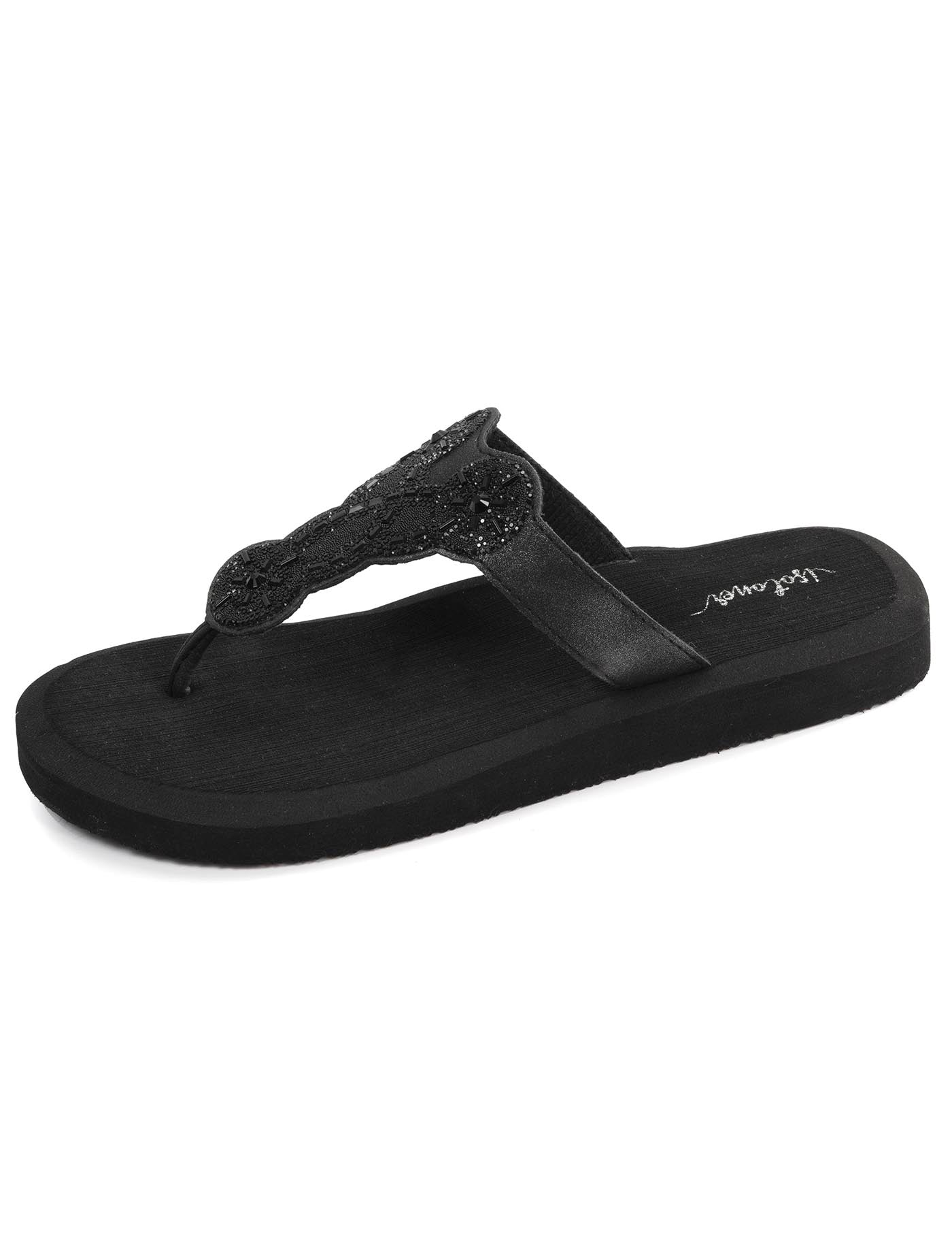 isotoner-tongs-femme-yoga-sophistiqu-e-noir image 6
